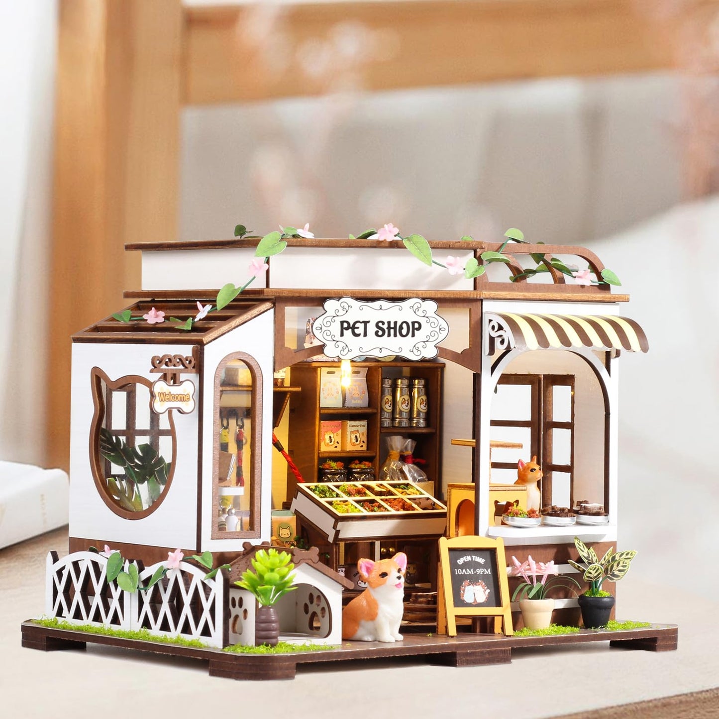 GuDoQi DIY Miniature Dollhouse Kit 1:24 — Furniture Included, Creative Craft for Adults