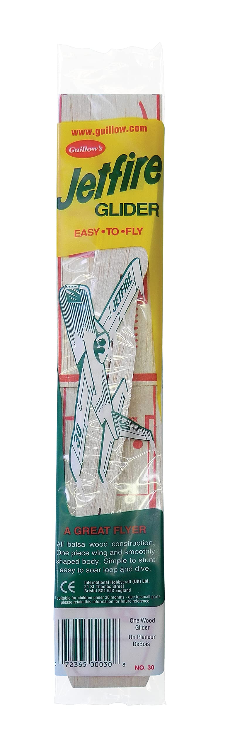 Guillow's Jetfire & Sky Streak Twin Pack Gift Set — 4 Balsa Wood Gliders by Guillow