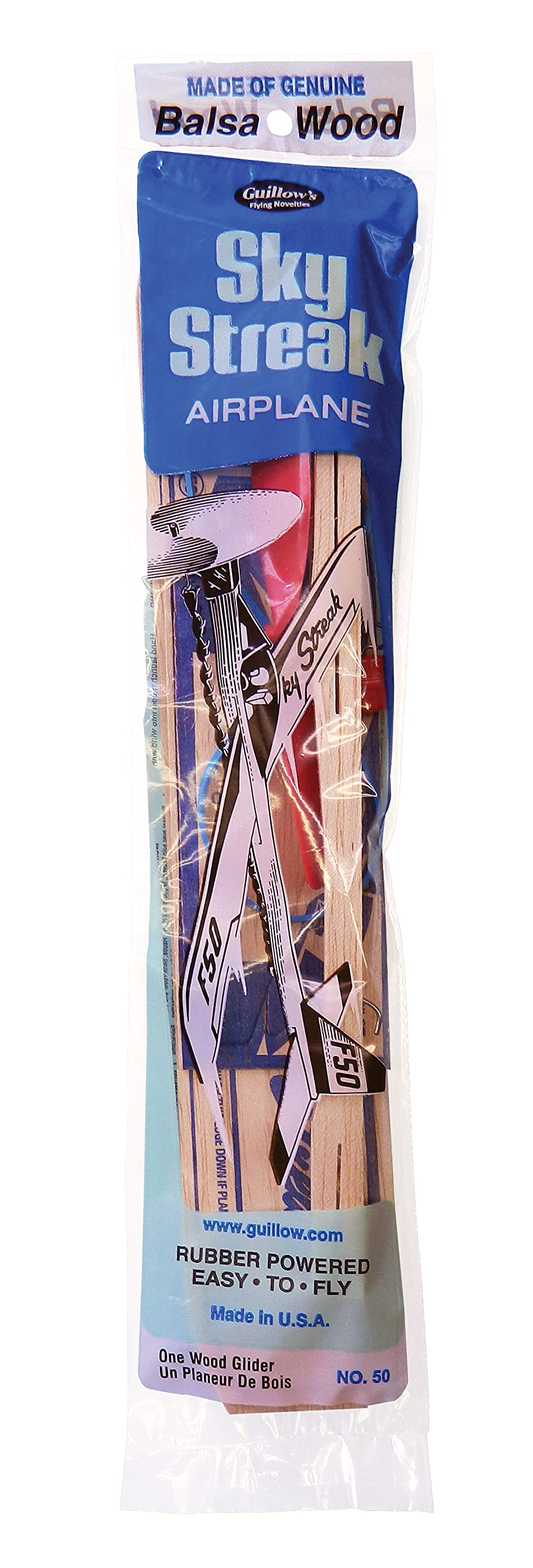 Guillow's Jetfire & Sky Streak Twin Pack Gift Set — 4 Balsa Wood Gliders by Guillow