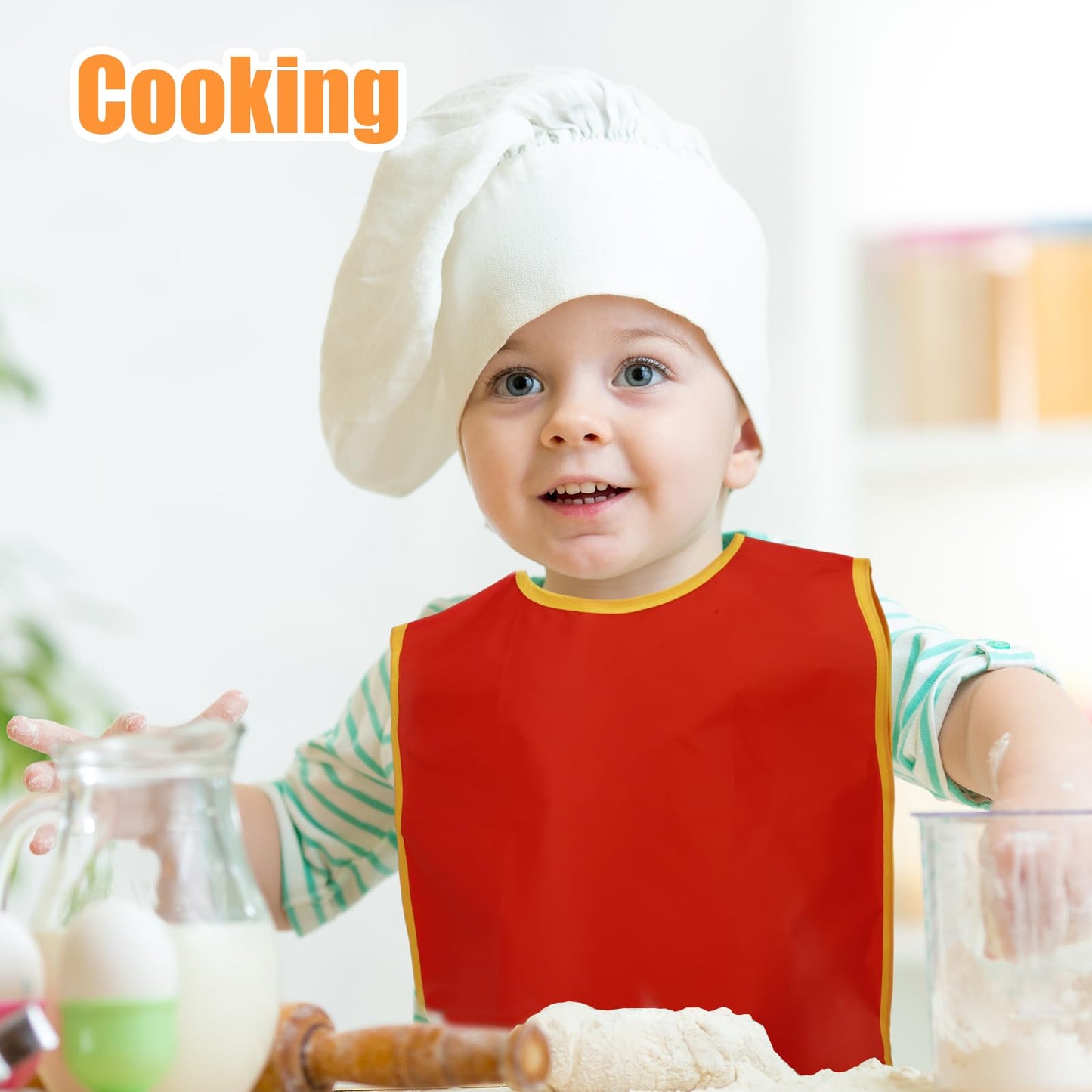 Guiqulai 4 Pcs Kids Art Smocks - Waterproof Sleeveless Aprons with 3 Pockets (Age 3-8, 4 Colors)
