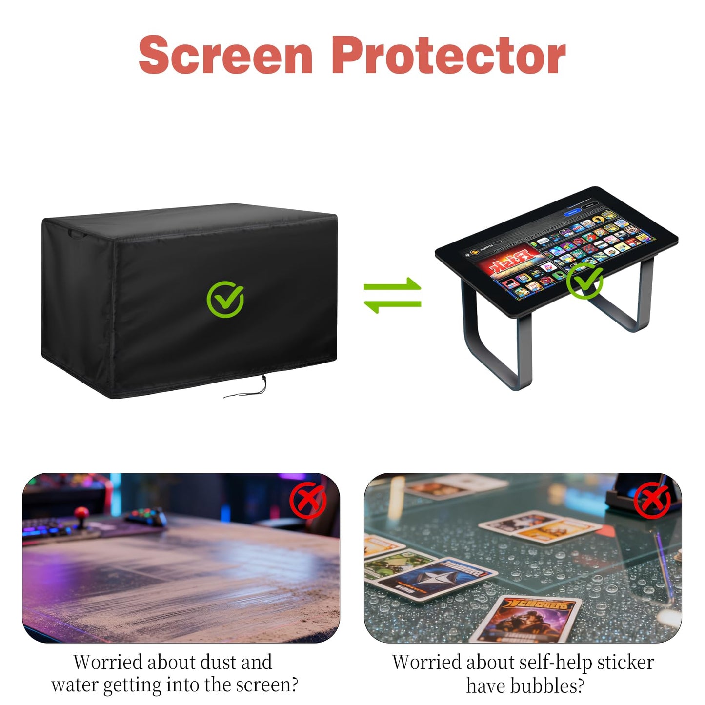 Guisong Arcade Gaming Table Cover 32in – Waterproof & Dustproof for Infinity Table