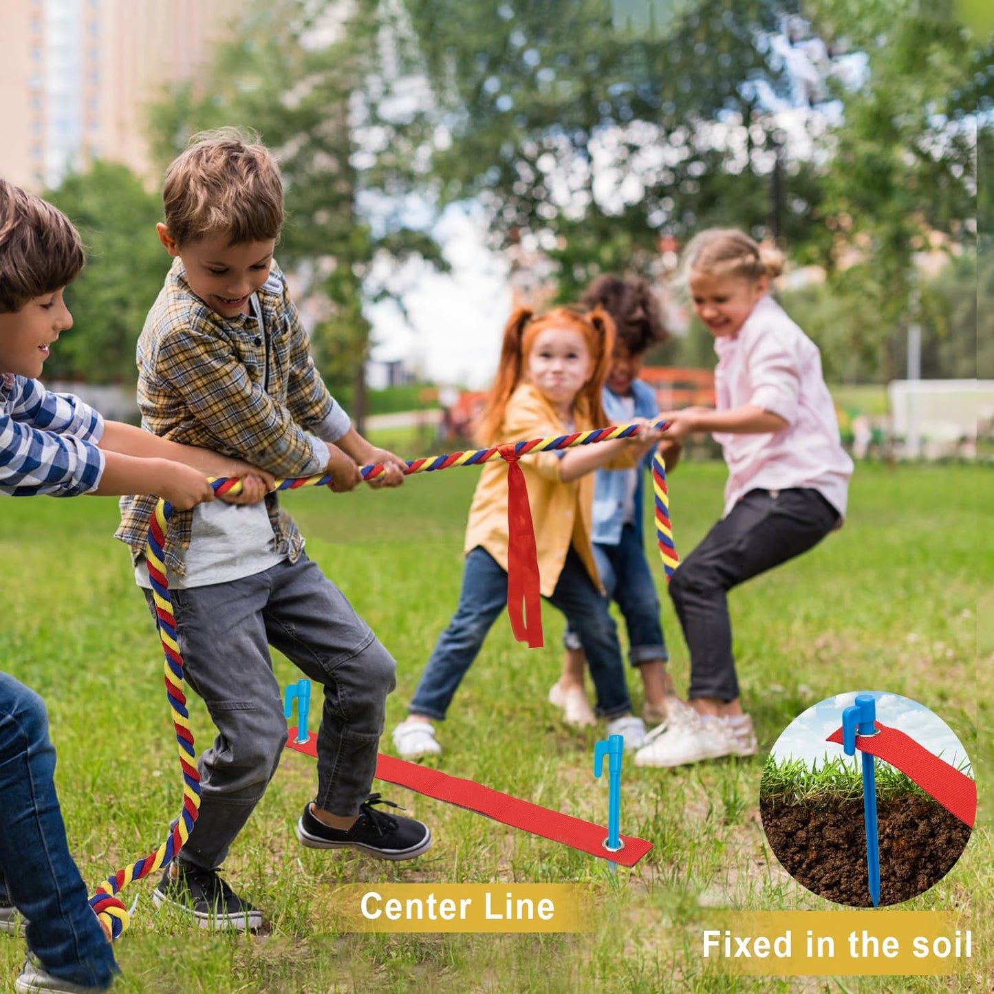 GULYMNA Tug of War Rope — 20ft Outdoor Family Games for Kids & Adults