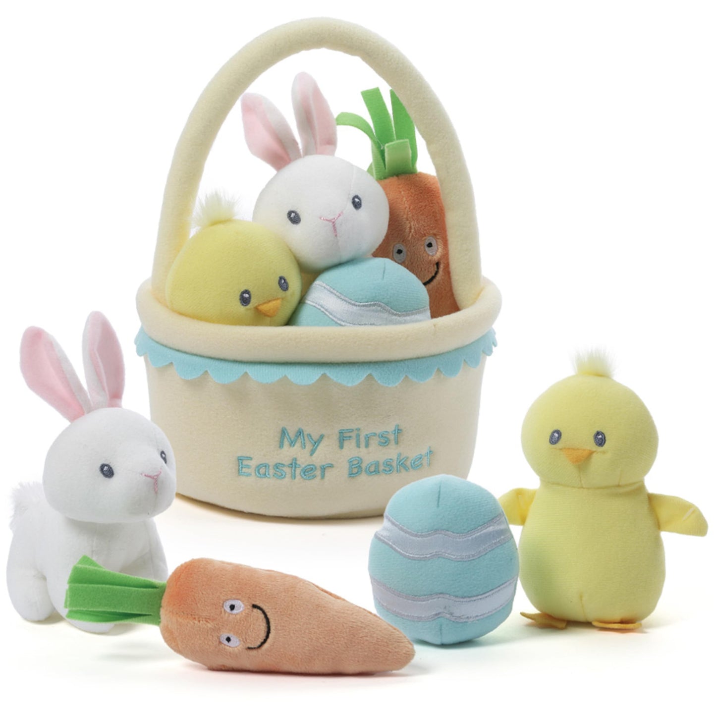 GUND Baby My First Easter Basket 5-Piece Plush Playset – Sensory Toys for Babies