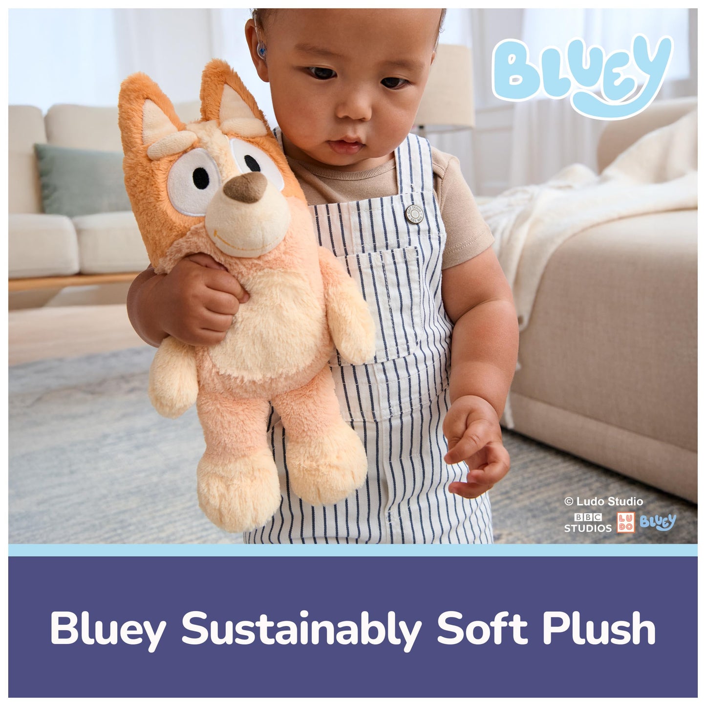 GUND Bingo Sustainably Soft Plush - 13-Inch Bluey Plush Made with Recycled Materials