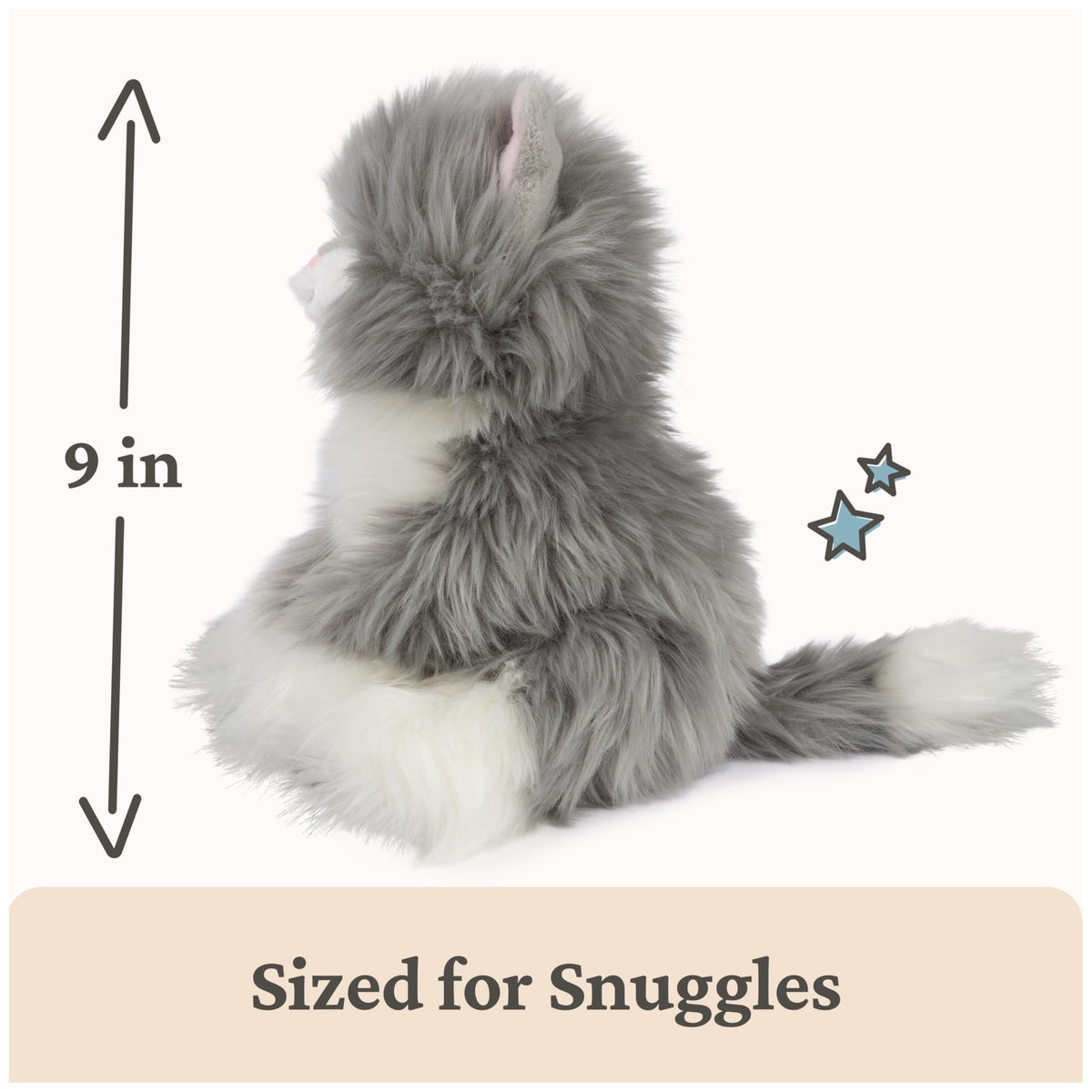 GUND Camilla Kitten Plush – 9-inch Gray & White Cat Stuffed Animal, Ultra-Soft & Huggable