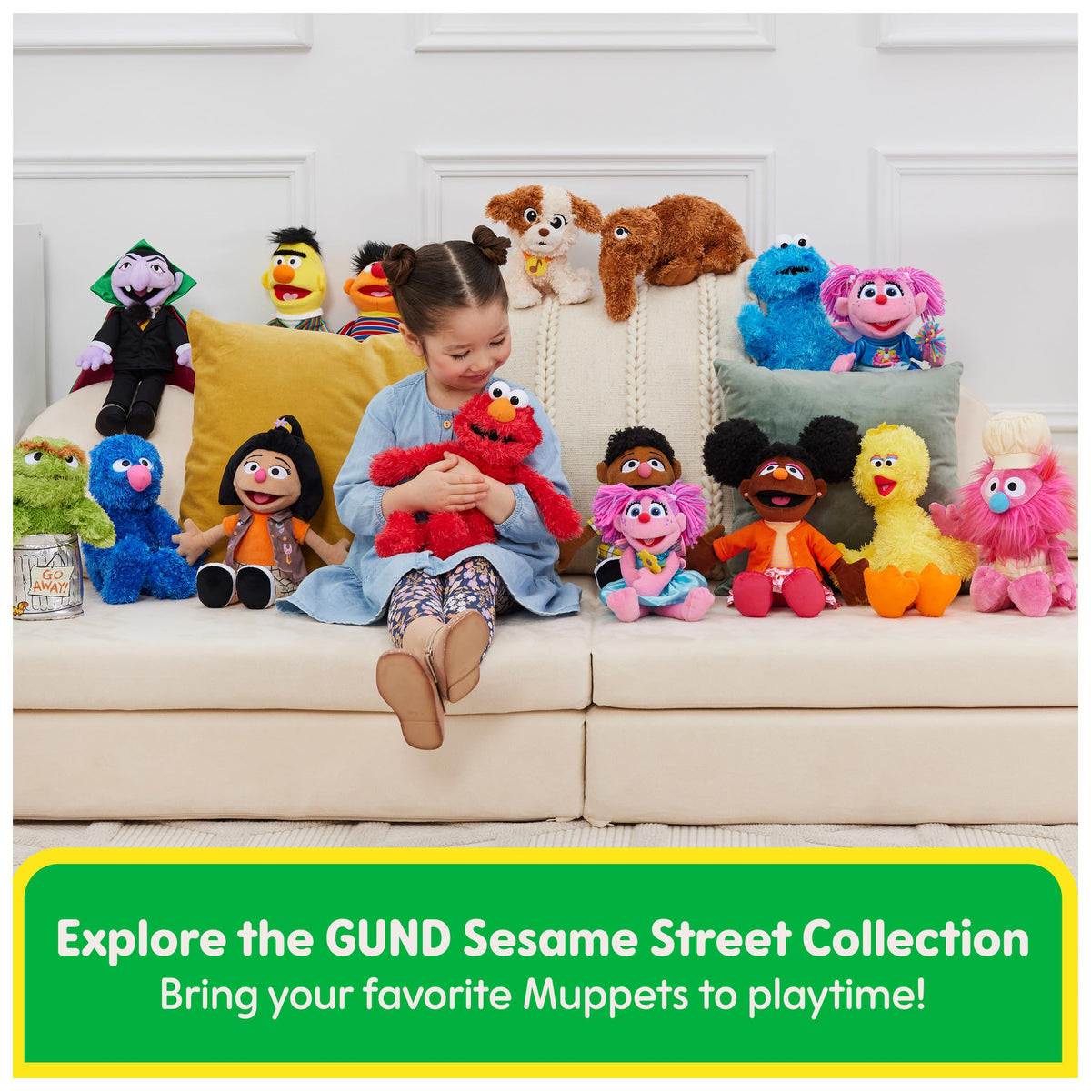 GUND Sesame Street Mecha Builder Cookie Monster Plush – 13-Inch Soft, Collectible Toy