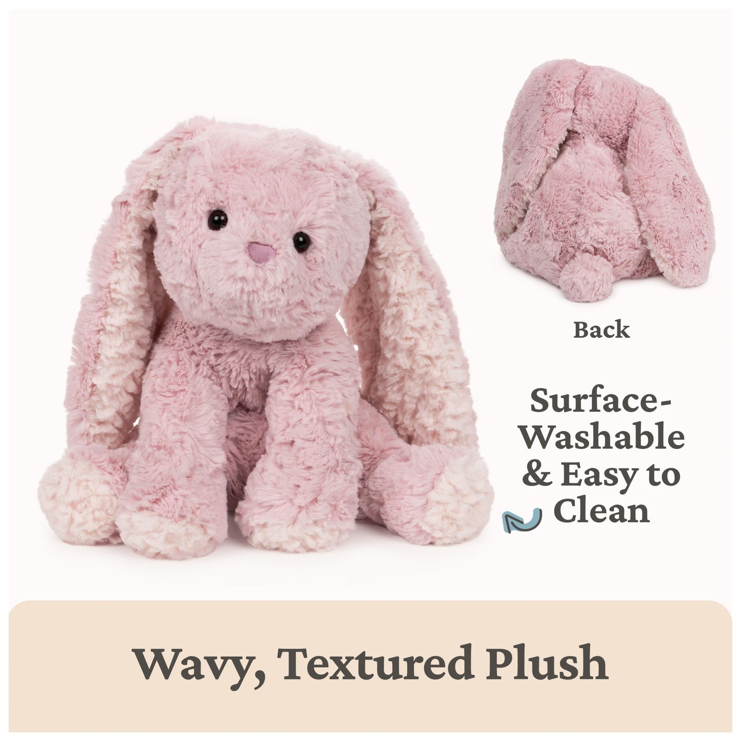 GUND Cozys Collection Bunny Plush – 10-Inch Pink Bunny for Ages 1+