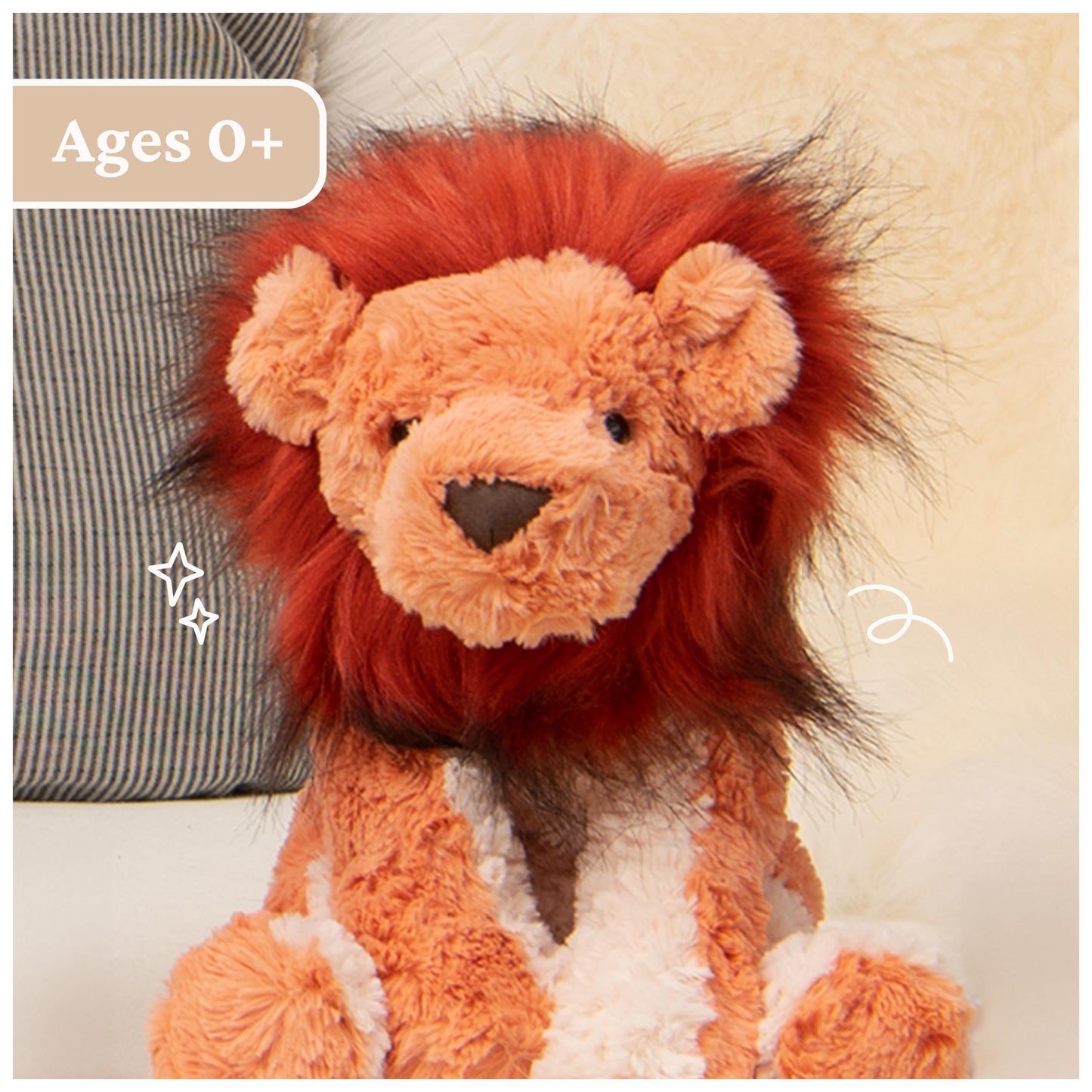 GUND Cozys Collection Lion Plush – 10-Inch Soft, Huggable Lion for Ages 1+