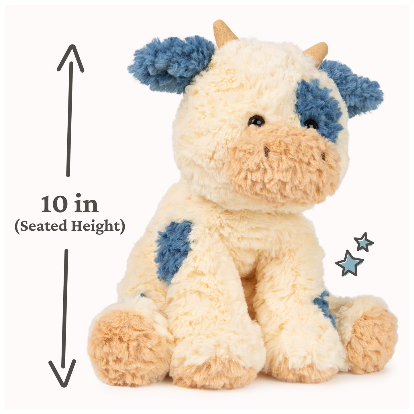 GUND Cozys Collection Cow Plush — 10-Inch Cream & Navy Spot Stuffed Animal
