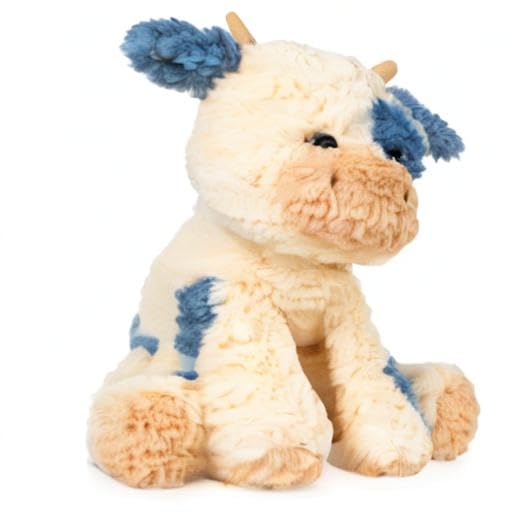 GUND Cozys Collection Cow Plush — 10-Inch Cream & Navy Spot Stuffed Animal