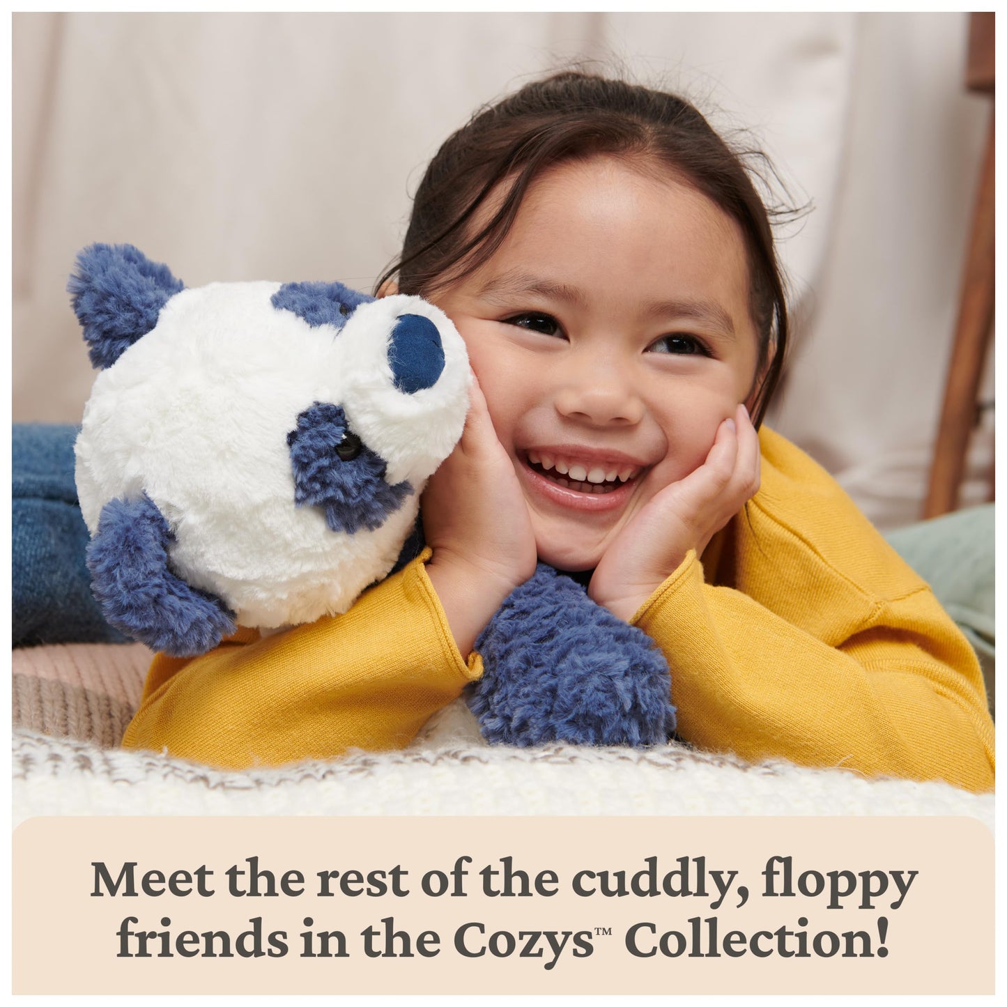 GUND Cozys Collection Cow Plush — 10-Inch Cream & Navy Spot Stuffed Animal