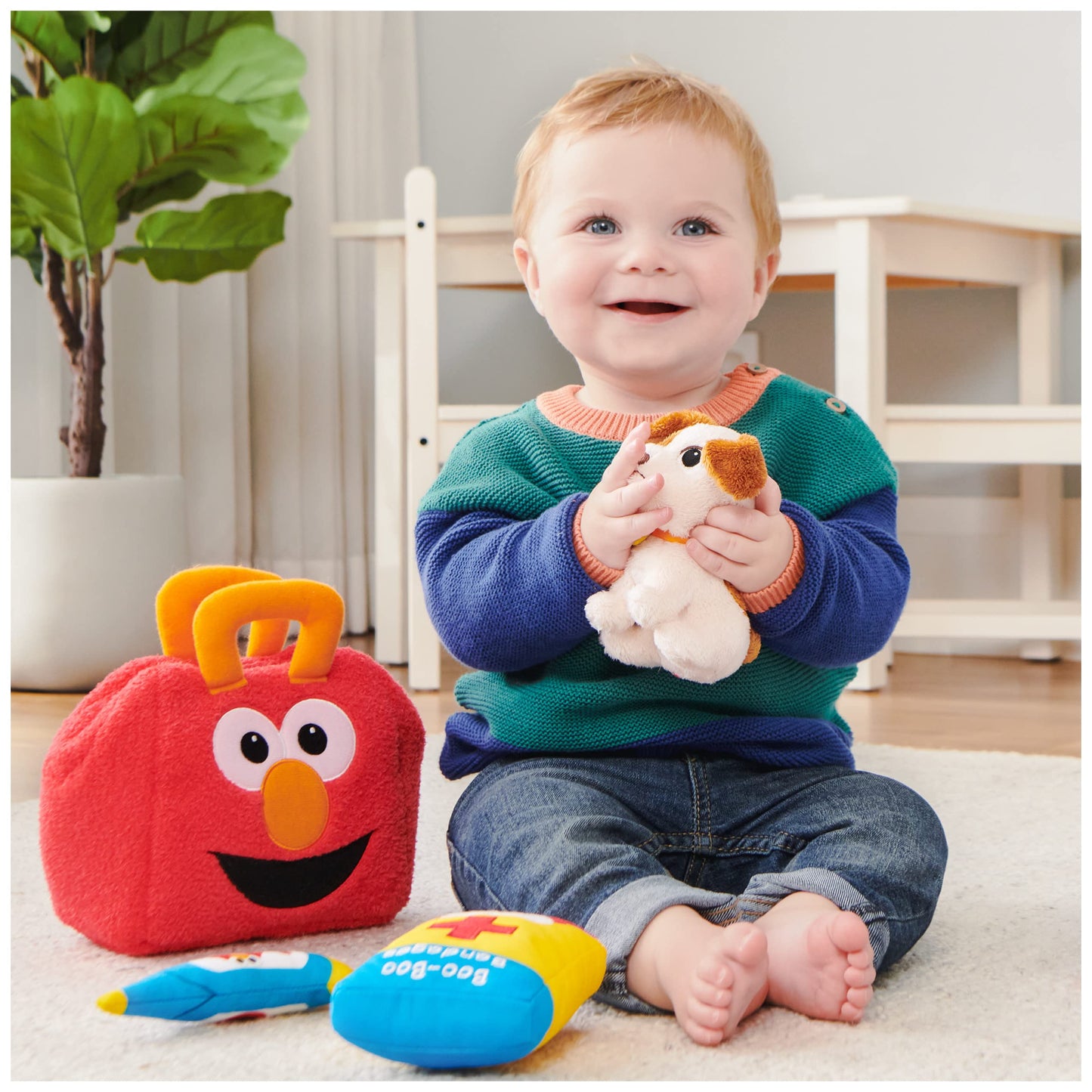 GUND Sesame Street Official Furry Friends Forever Elmo & Tango Checkup Playset – 8” Premium Plush for Ages 1+