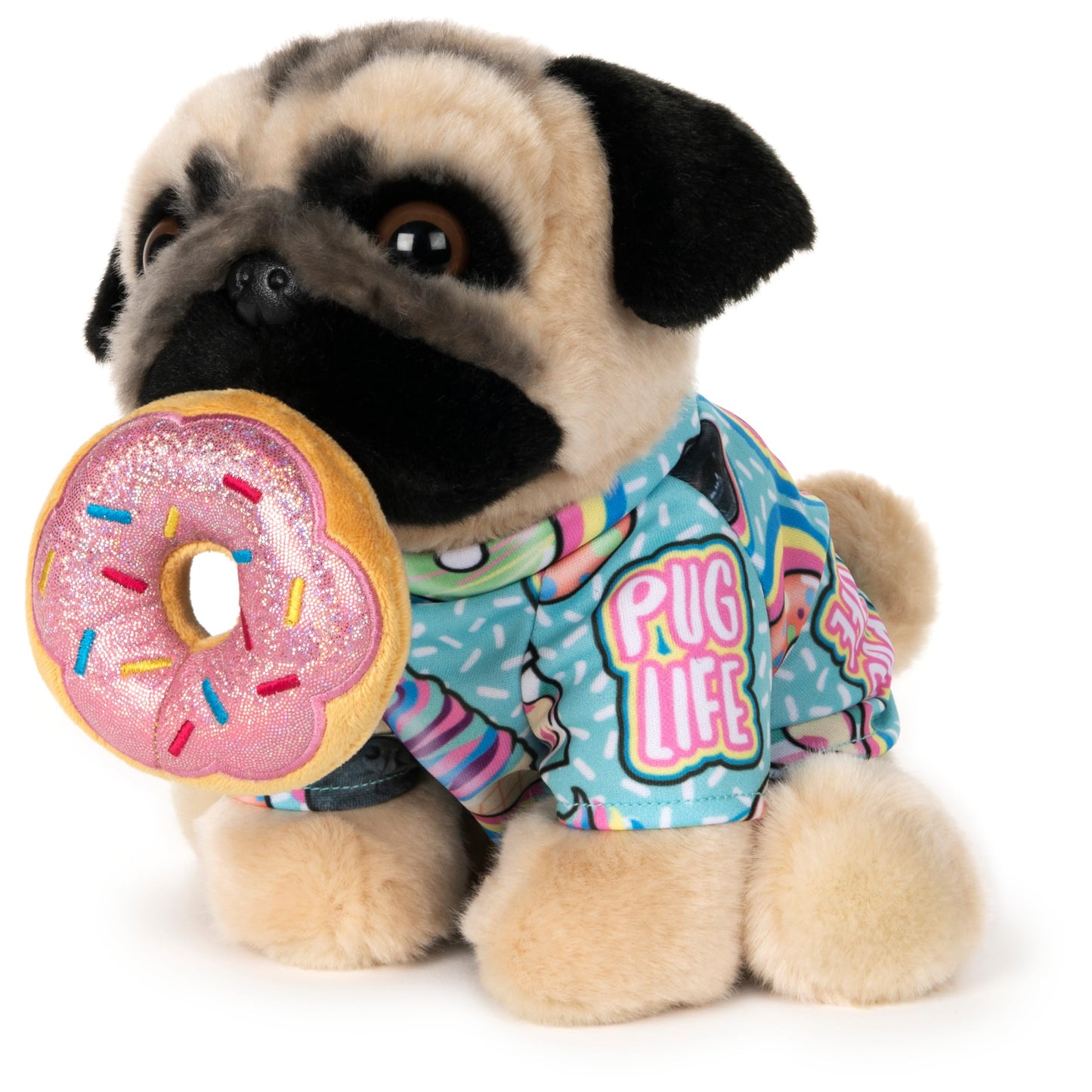 GUND Doug The Pug Donut Dog Plush - 9-Inch, Surface-Washable & Cuddly