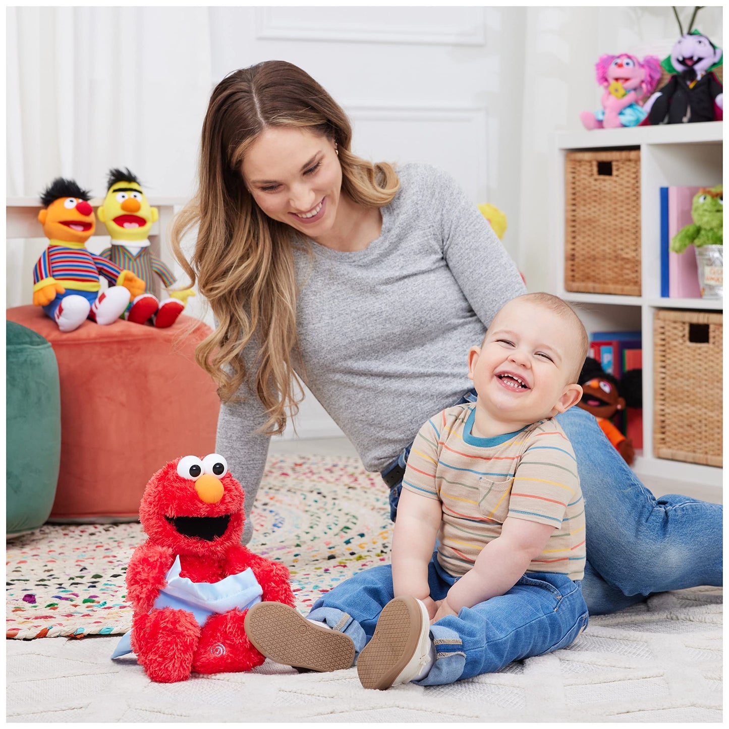 GUND Peek-a-Boo Elmo Animated Plush – 15” Sesame Street Official Toy for Ages 18 Months+