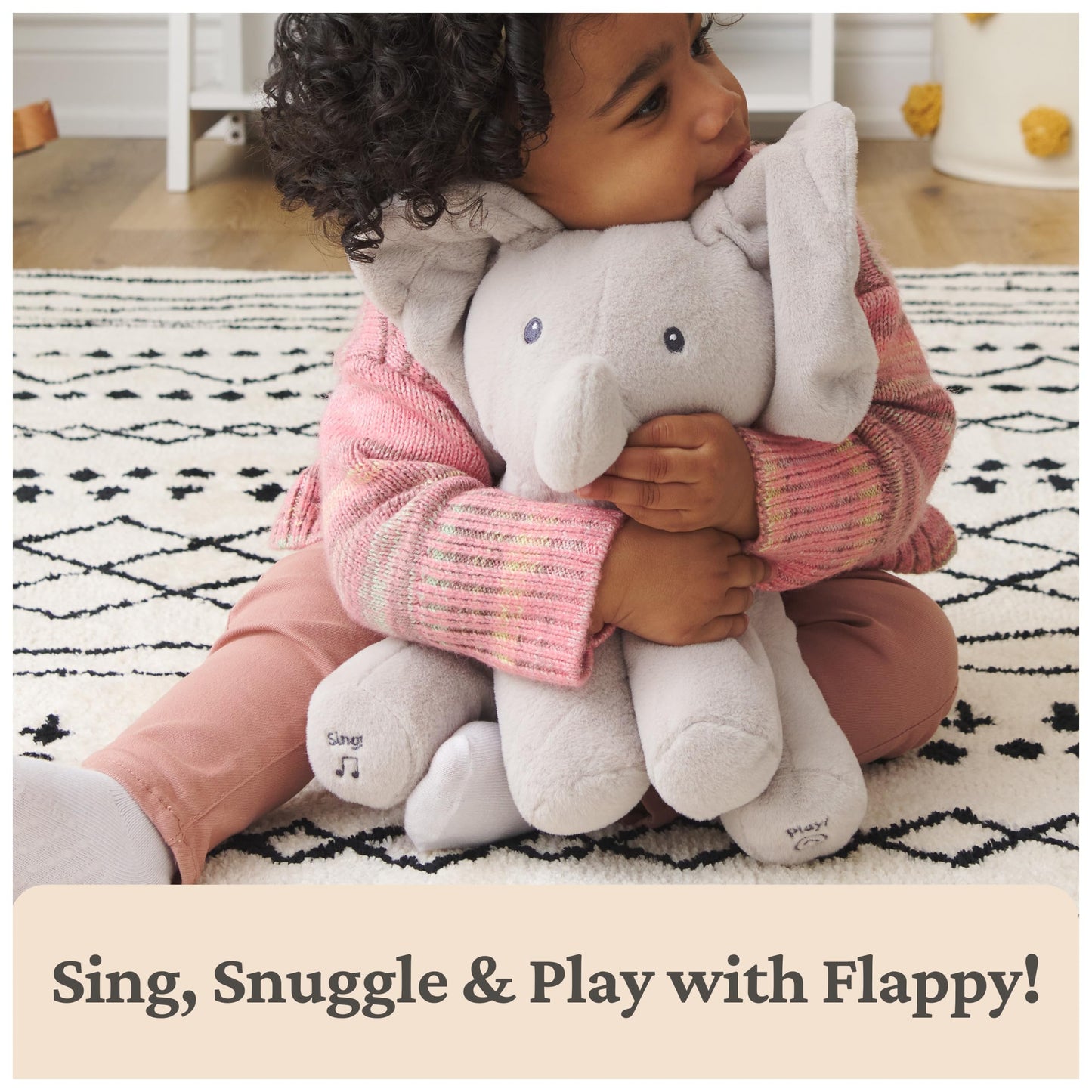 GUND Flappy the Elephant 12" Animated Plush - Baby Toy with Peek-a-Boo & Volume Control