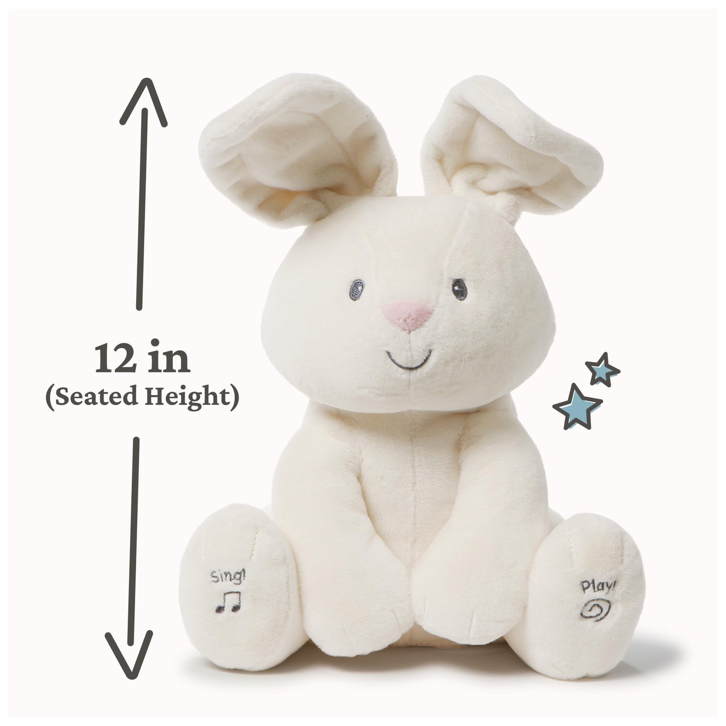 GUND Flora the Bunny Animated Plush - 12-Inch Singing Bunny Toy for Ages 0+