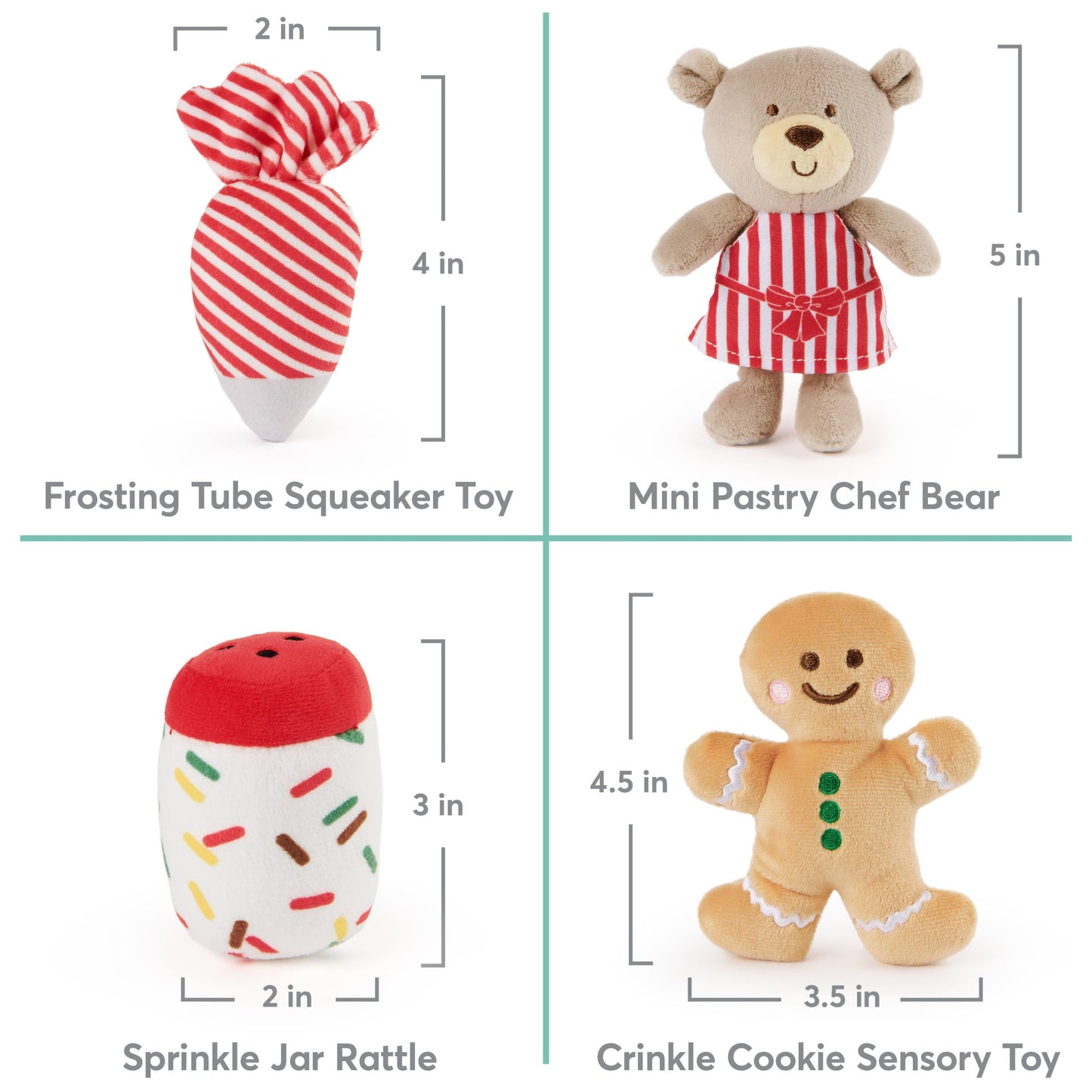 GUND Baby Play Soft Collection: My First Gingerbread House 5-Piece Sensory Playset