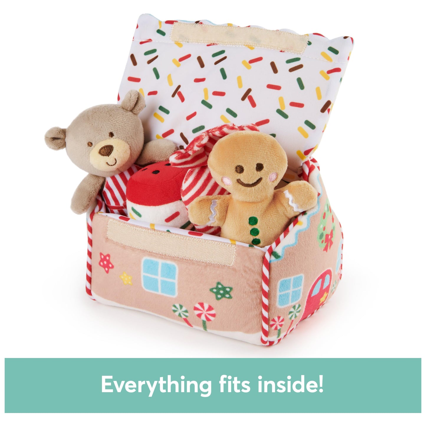 GUND Baby Play Soft Collection: My First Gingerbread House 5-Piece Sensory Playset