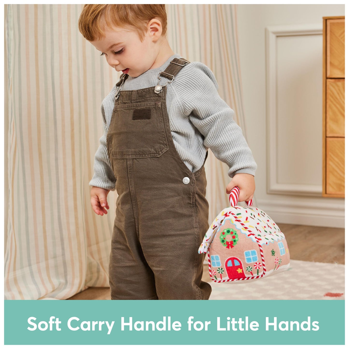 GUND Baby Play Soft Collection: My First Gingerbread House 5-Piece Sensory Playset