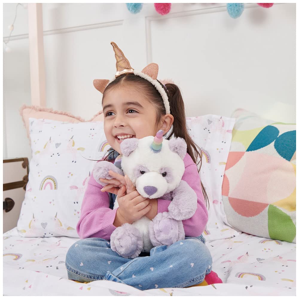GUND Glitz Pandacorn Plush - 9in Purple Unicorn Panda Bear (Ages 1+)