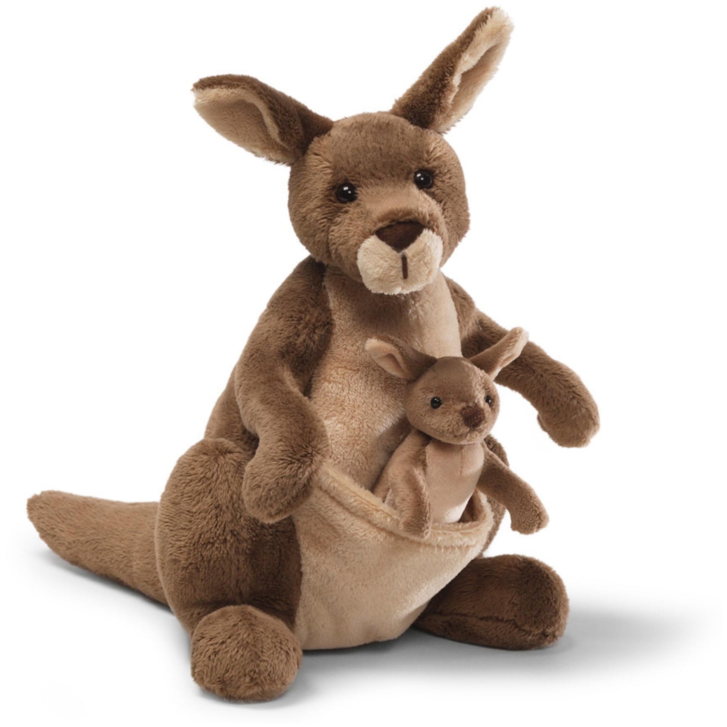GUND Jirra Kangaroo with Removable Joey Plush – 10" Plush Toy for Ages 1+