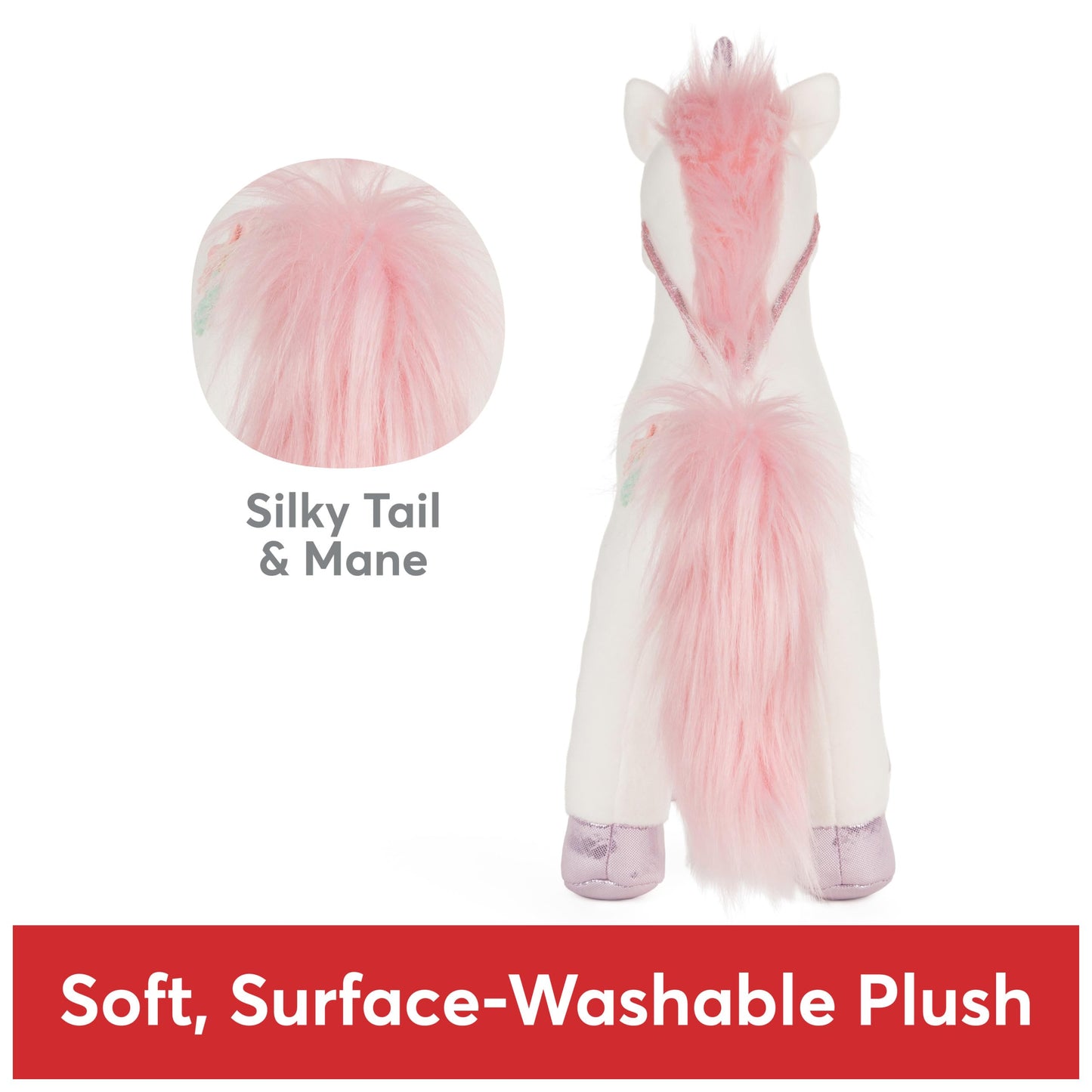 GUND Lily Rose Unicorn Plush — 15” Standing, Soft, Surface-Washable Toy for Ages 1+