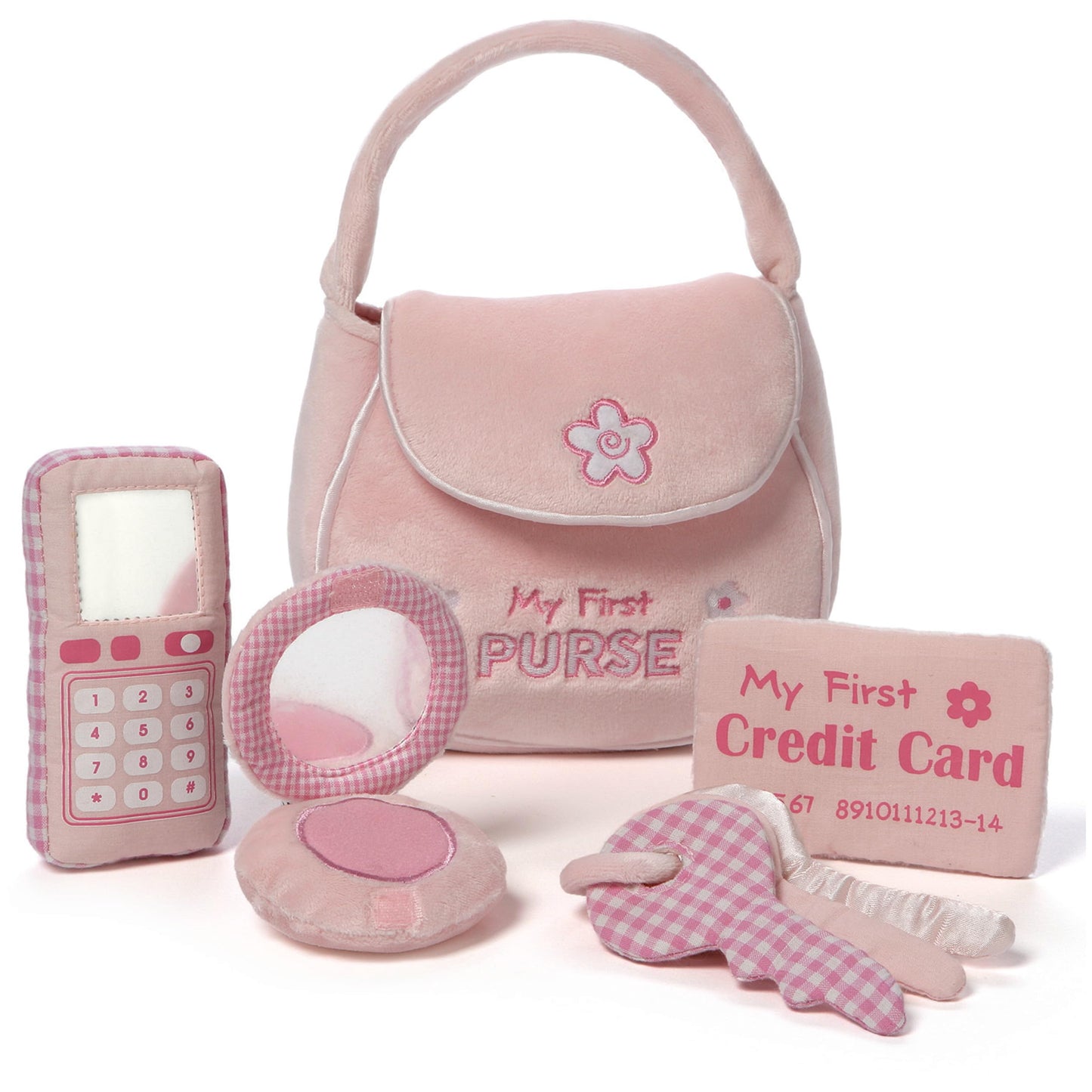 GUND My First Purse Playset — 5-Piece Plush Sensory Toys for Babies (8”)