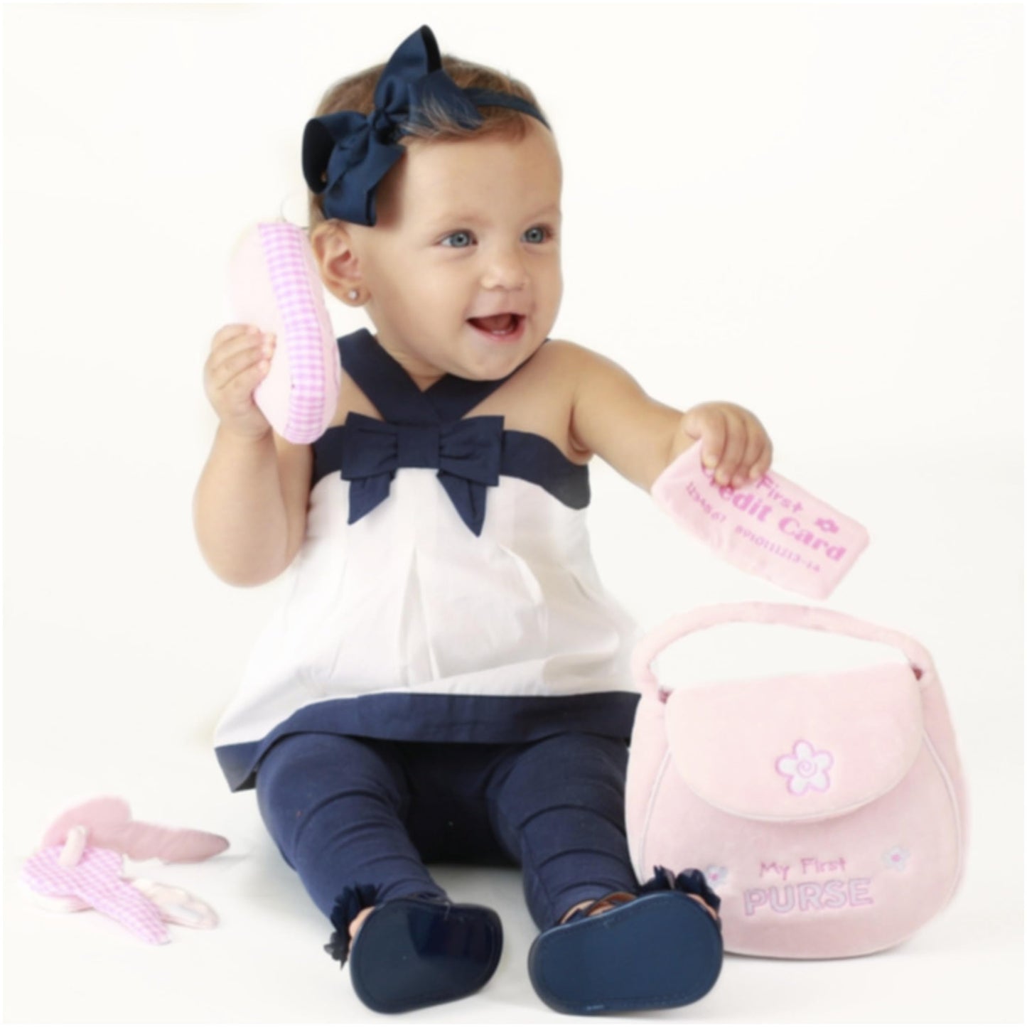 GUND My First Purse Playset — 5-Piece Plush Sensory Toys for Babies (8”)