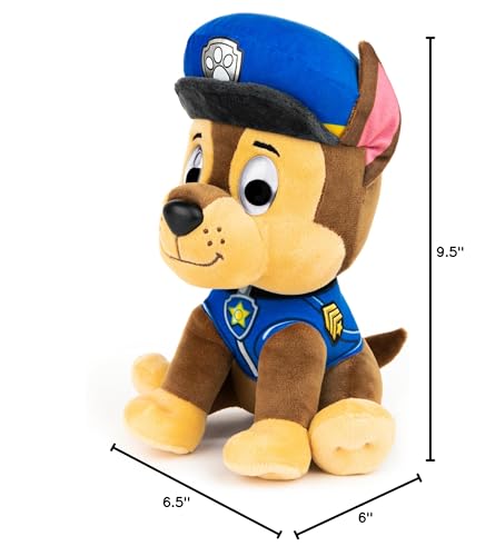 GUND PAW Patrol Chase 9-Inch Police Officer Plush – Surface-Washable, Ages 1+