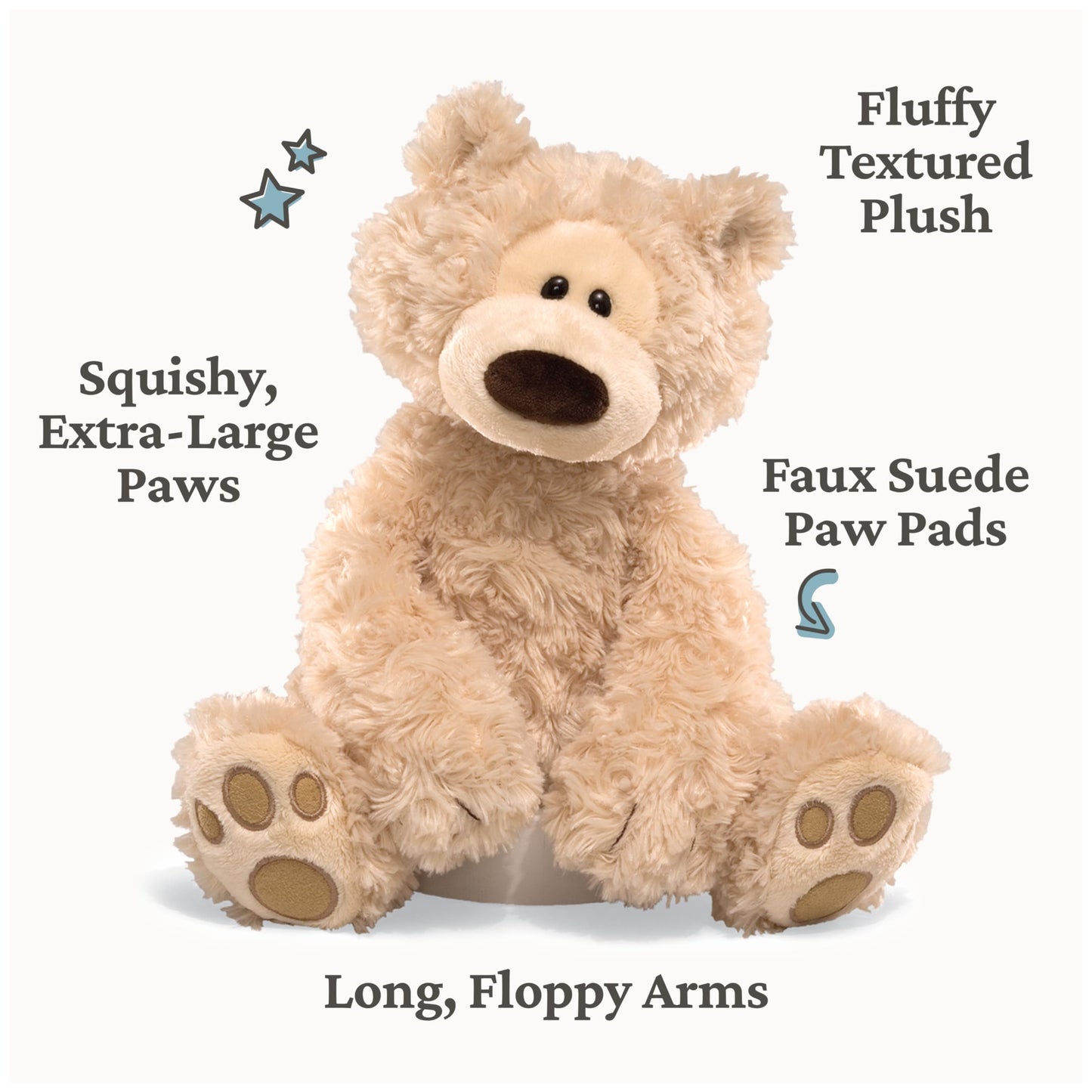 GUND Philbin Classic Teddy Bear — 18-Inch Beige Plush Toy for Ages 1+