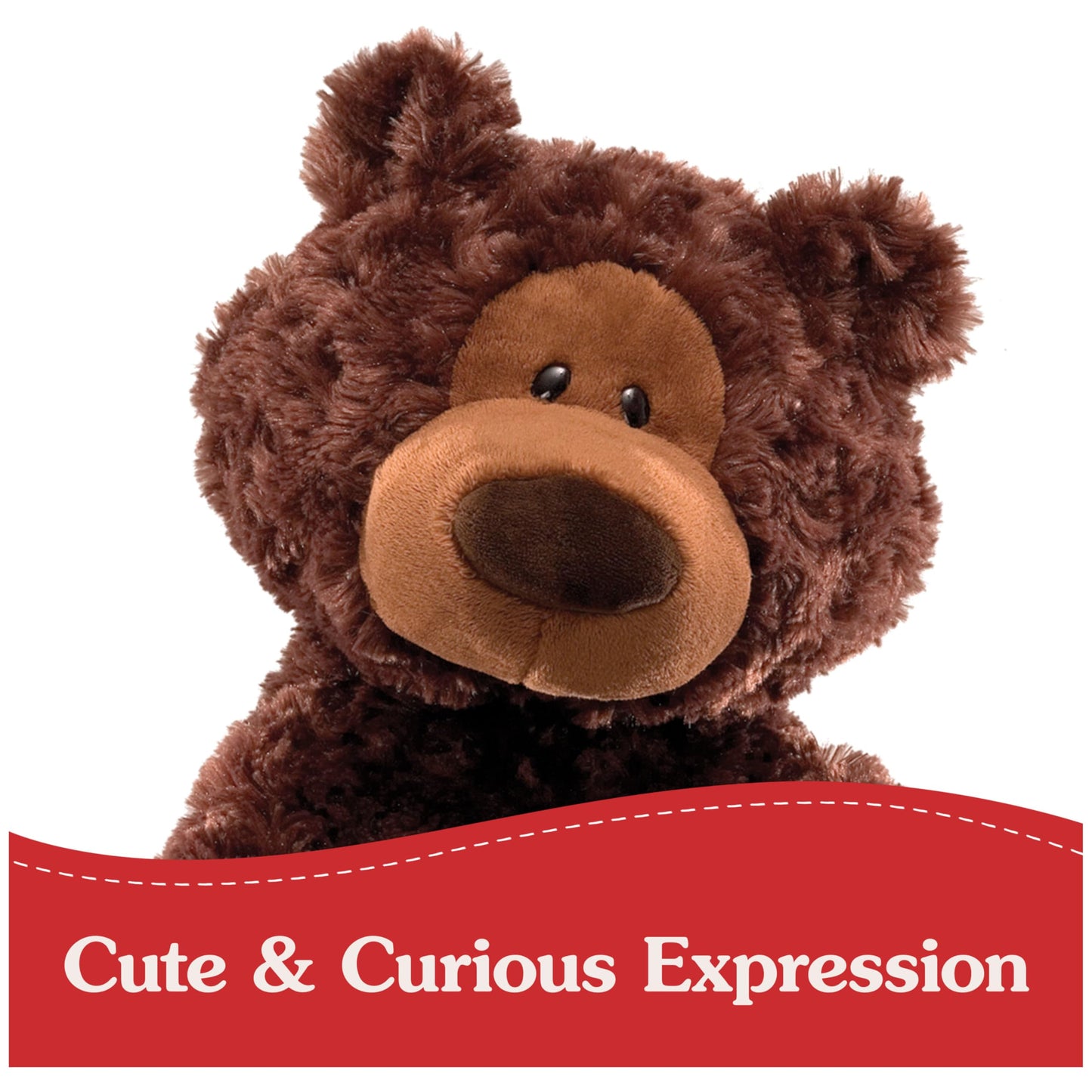 GUND Philbin Classic Teddy Bear – 18-Inch Chocolate Plush for Kids 1+
