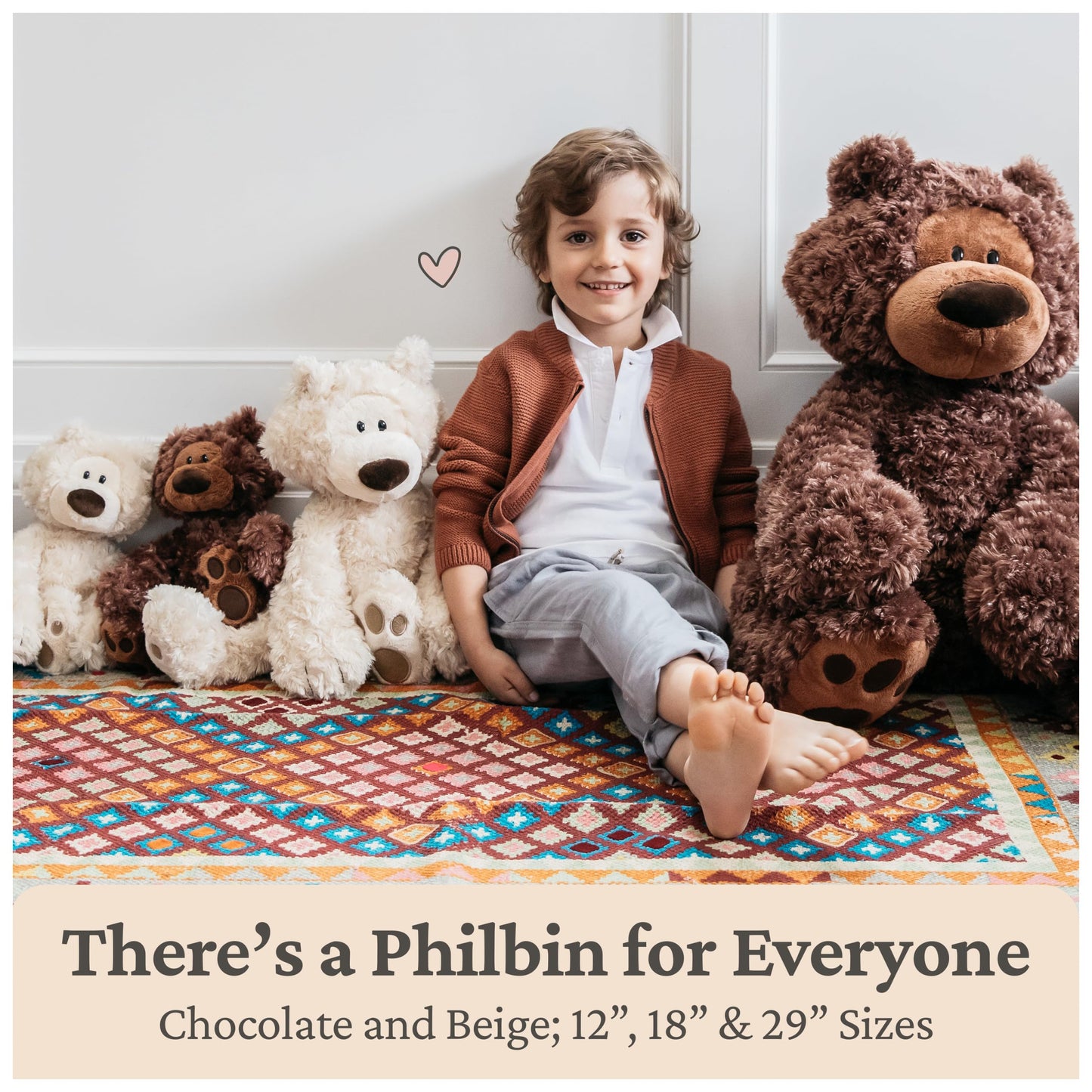 GUND Jumbo Philbin Teddy Bear — 29-Inch Plush for Ages 1+ (Chocolate Brown)
