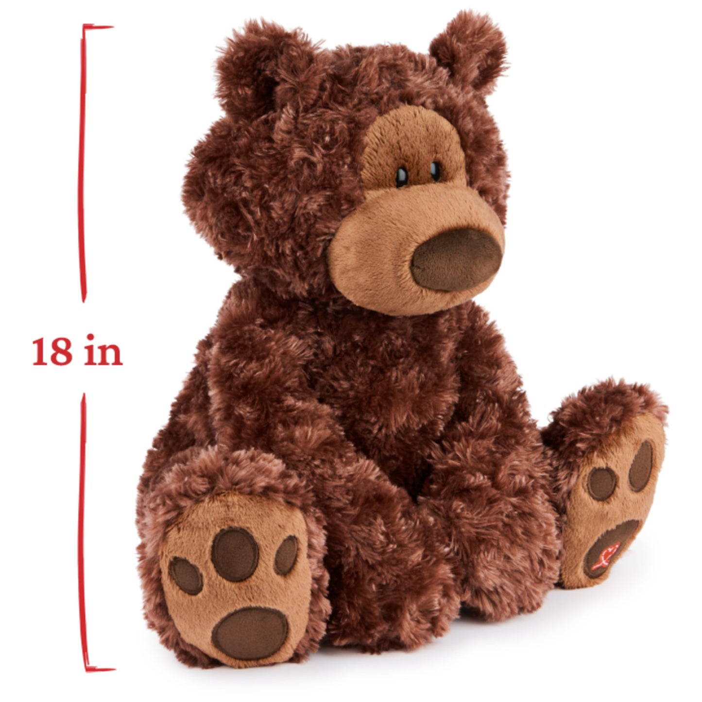 GUND Philbin Classic Teddy Bear – 18-Inch Chocolate Plush for Kids 1+