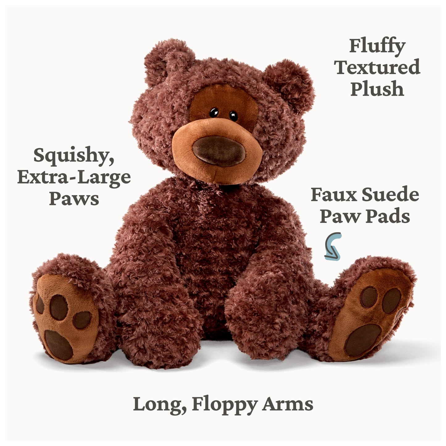 GUND Jumbo Philbin Teddy Bear — 29-Inch Plush for Ages 1+ (Chocolate Brown)