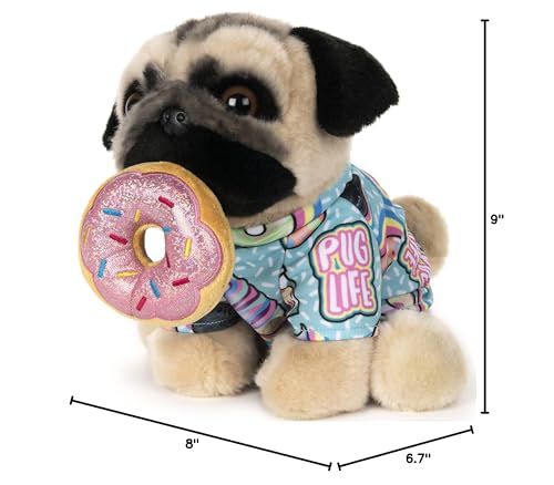 GUND Doug The Pug Donut Dog Plush - 9-Inch, Surface-Washable & Cuddly
