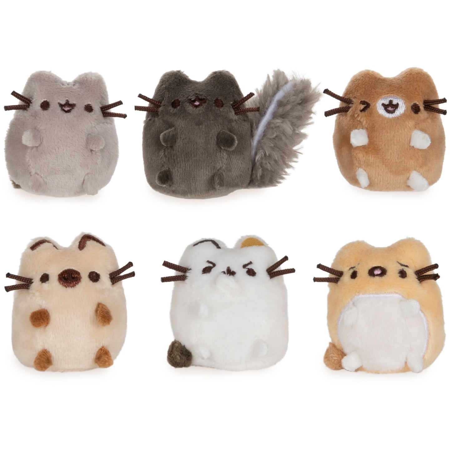GUND Pusheen Comic Collector I Love Kitties Set of 6 Plush Cats - 2"