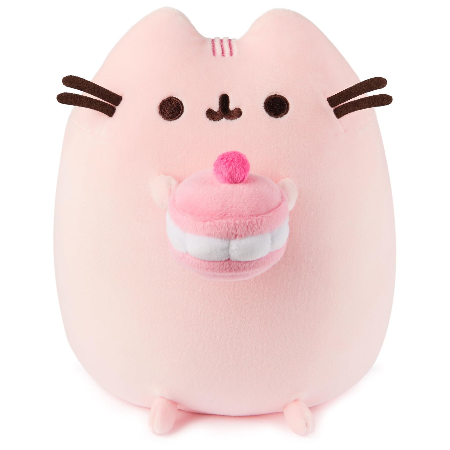 GUND Pusheen Cherry Macaron Squisheen Plush – 9.5-inch Soft Collectible Cat Toy