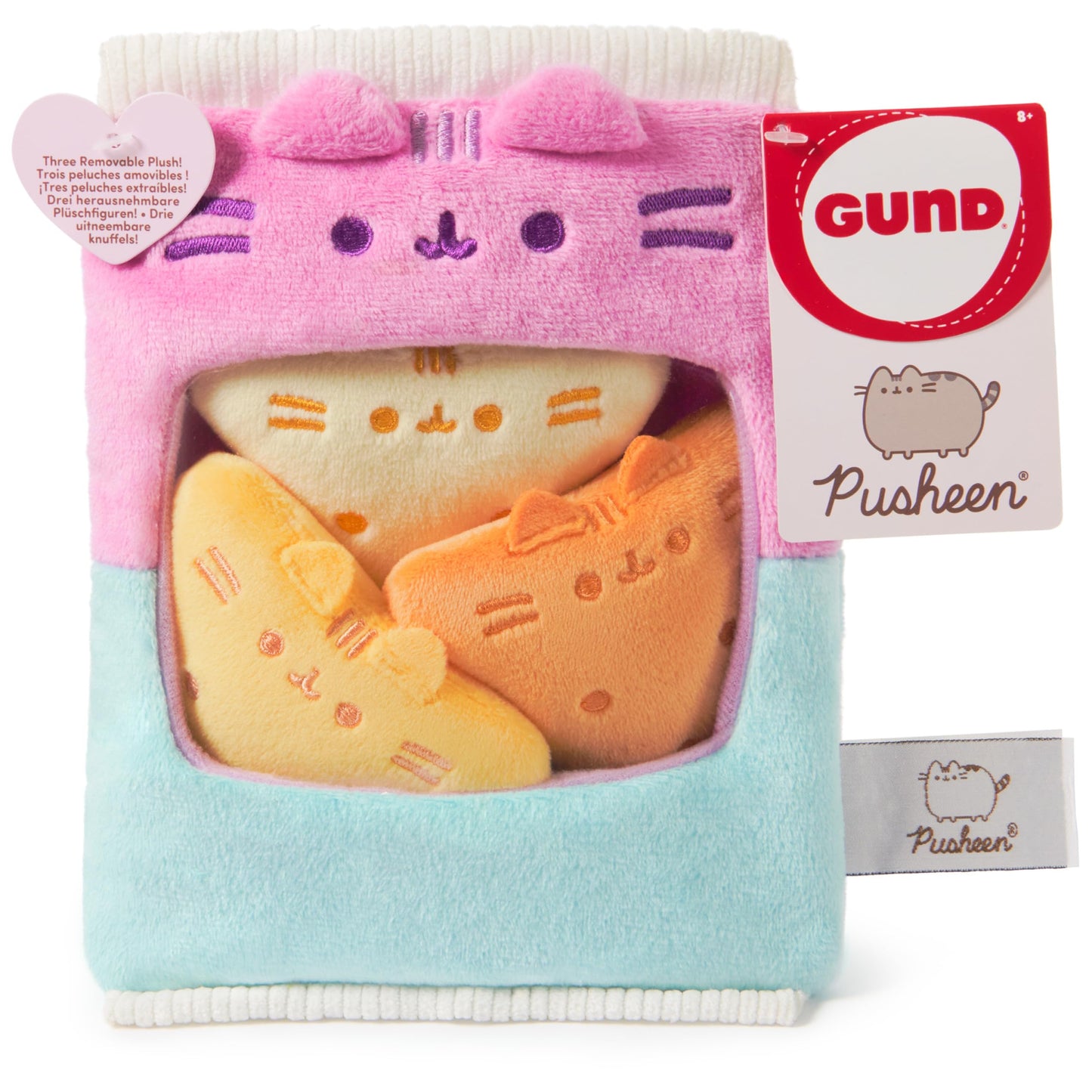 GUND Pusheen Gamer Chips Plush - 8-Inch with Removable Mini Chips, Pink