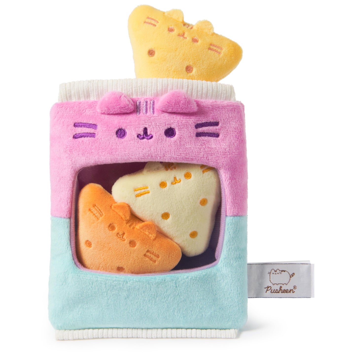 GUND Pusheen Gamer Chips Plush - 8-Inch with Removable Mini Chips, Pink