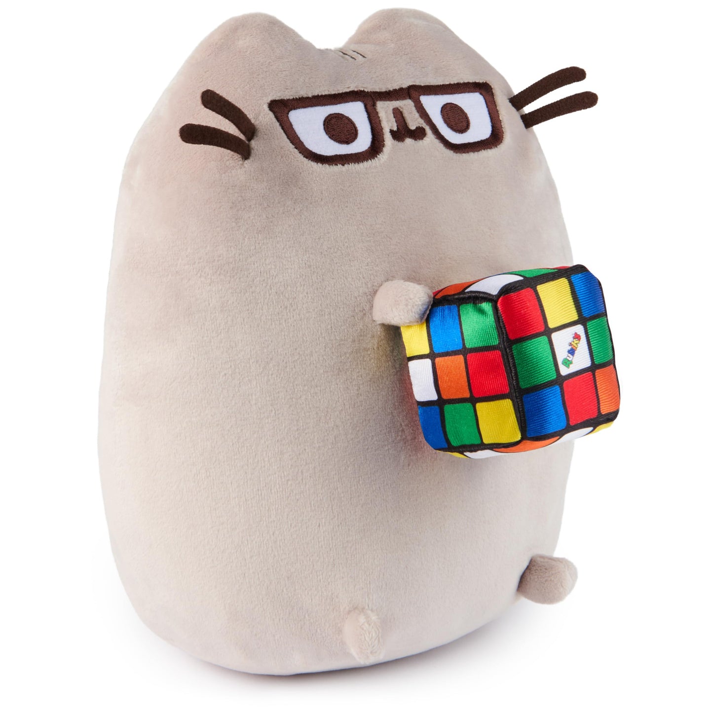 GUND Pusheen with Rubik's Cube Plush - 9.5-Inch, Glasses Edition - Ages 8+