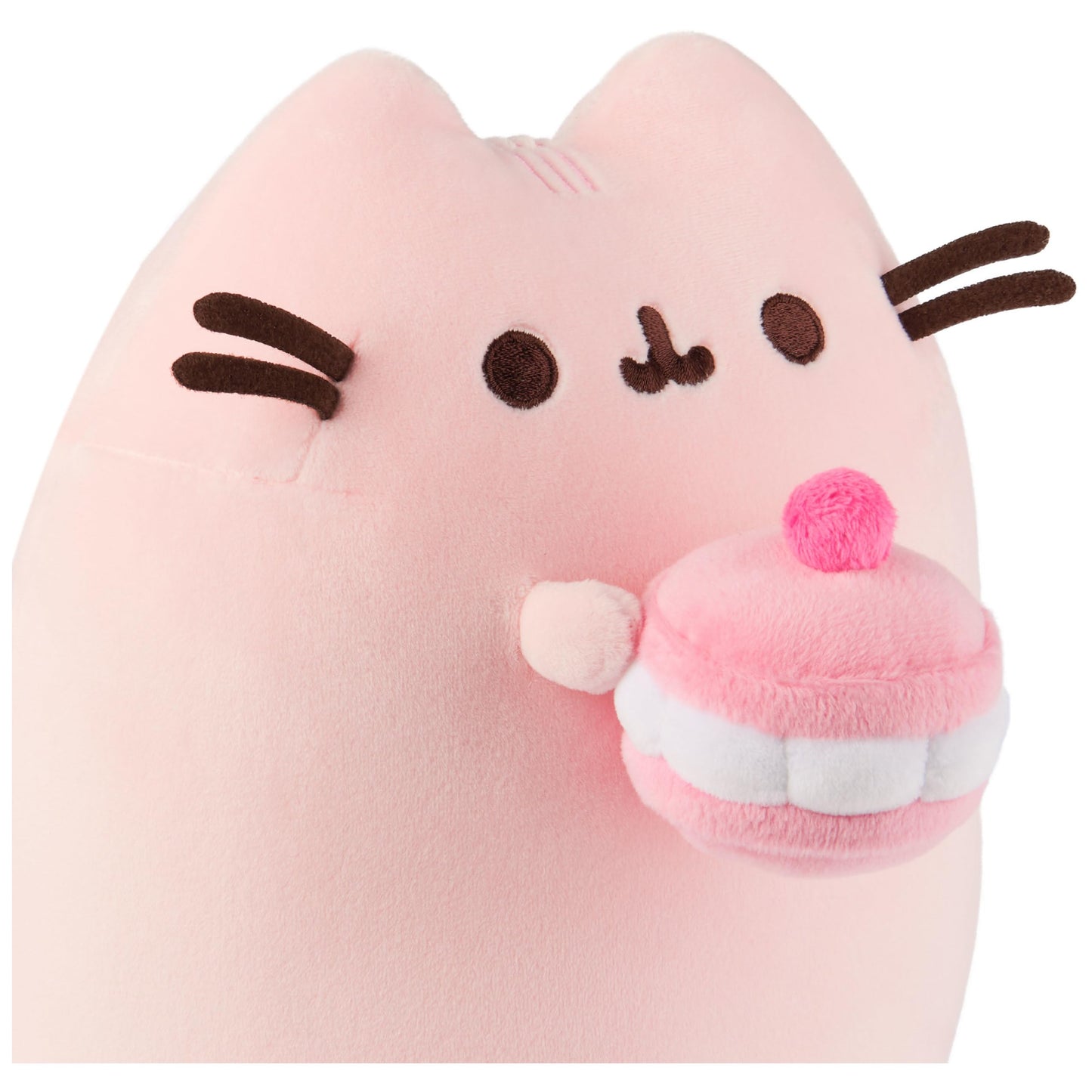 GUND Pusheen Cherry Macaron Squisheen Plush – 9.5-inch Soft Collectible Cat Toy