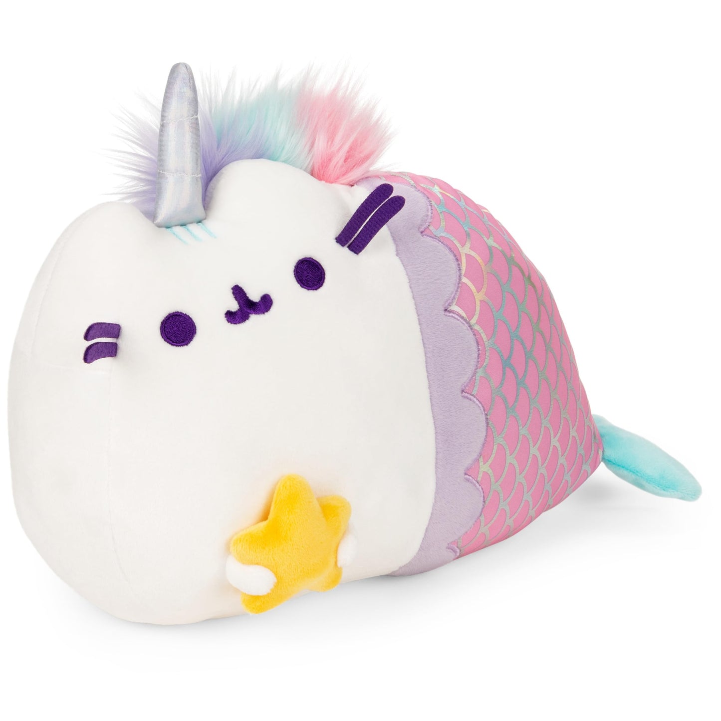 GUND Pusheen Magical Lights Mermaid Pusheenicorn – 12in Touch-Activated Plush
