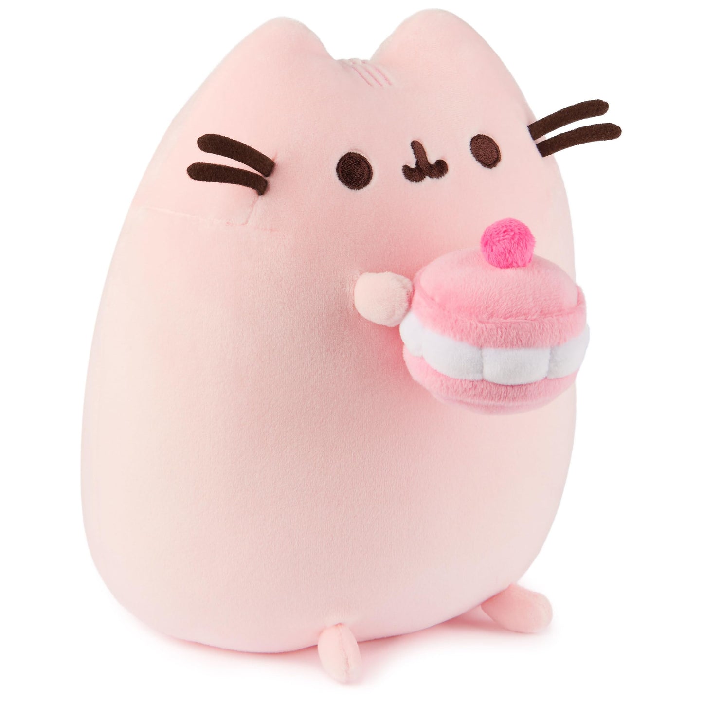 GUND Pusheen Cherry Macaron Squisheen Plush – 9.5-inch Soft Collectible Cat Toy