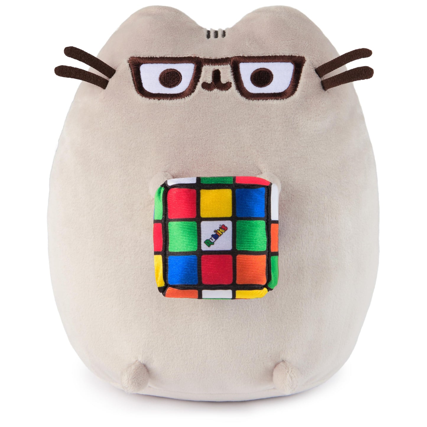 GUND Pusheen with Rubik's Cube Plush - 9.5-Inch, Glasses Edition - Ages 8+