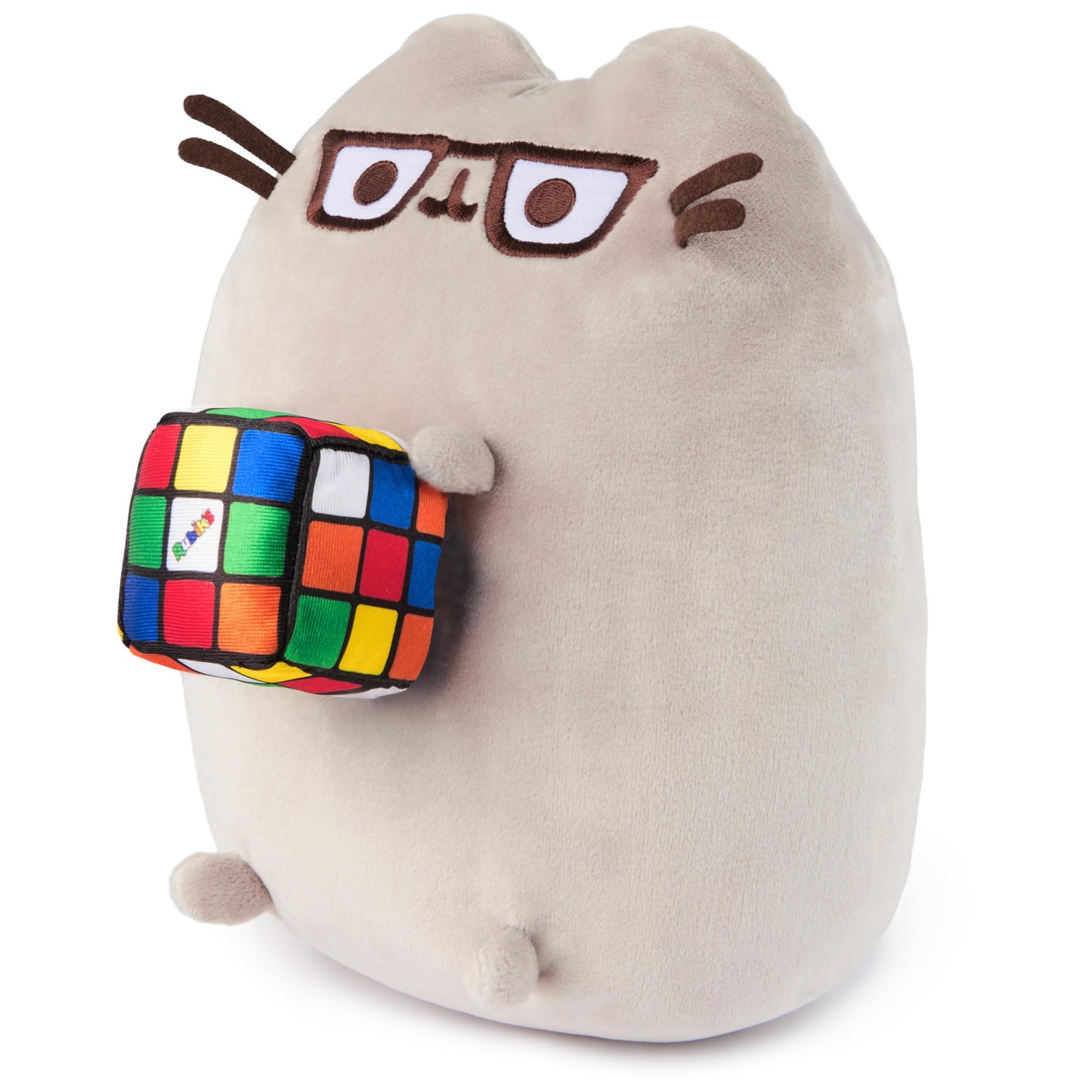 GUND Pusheen with Rubik's Cube Plush - 9.5-Inch, Glasses Edition - Ages 8+