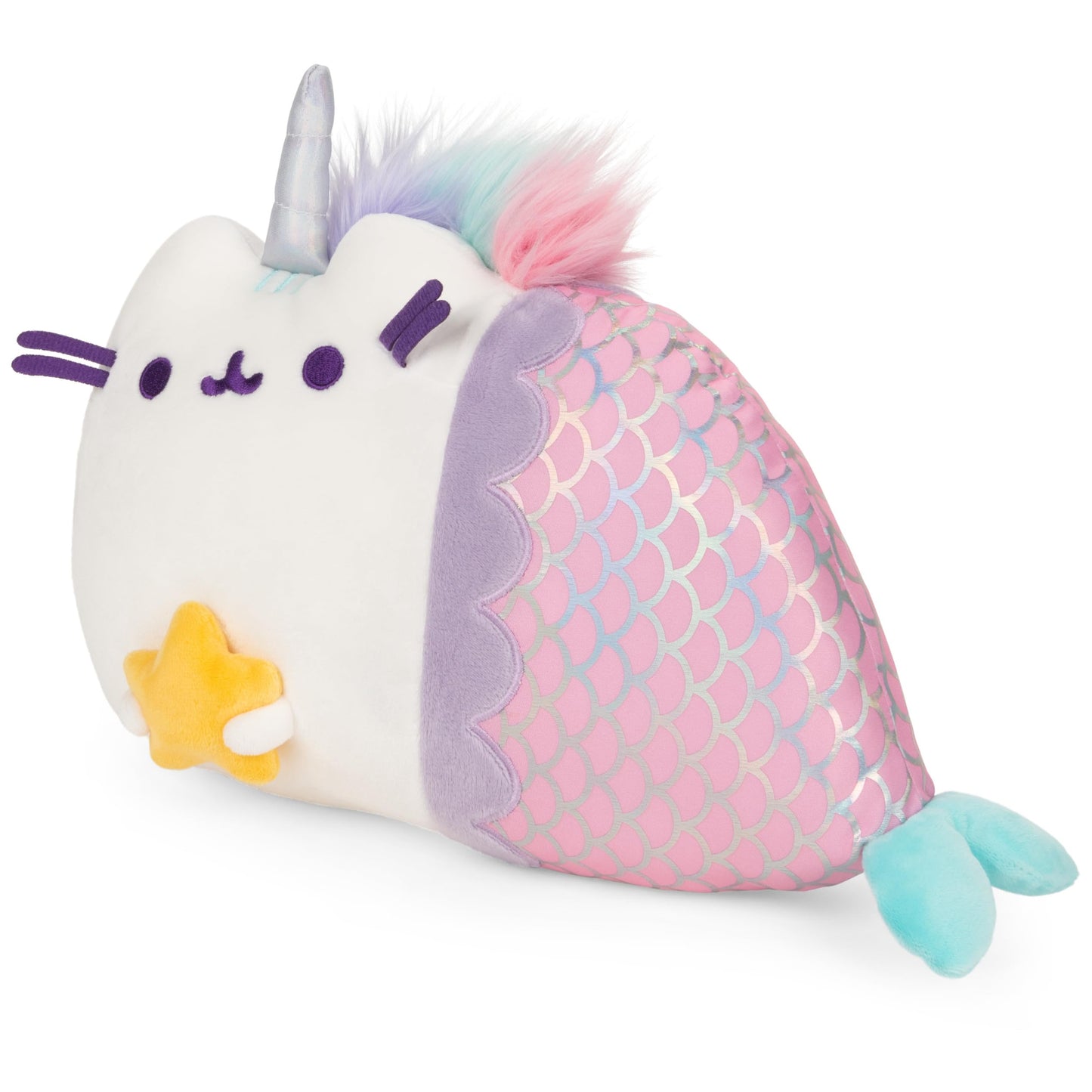 GUND Pusheen Magical Lights Mermaid Pusheenicorn – 12in Touch-Activated Plush