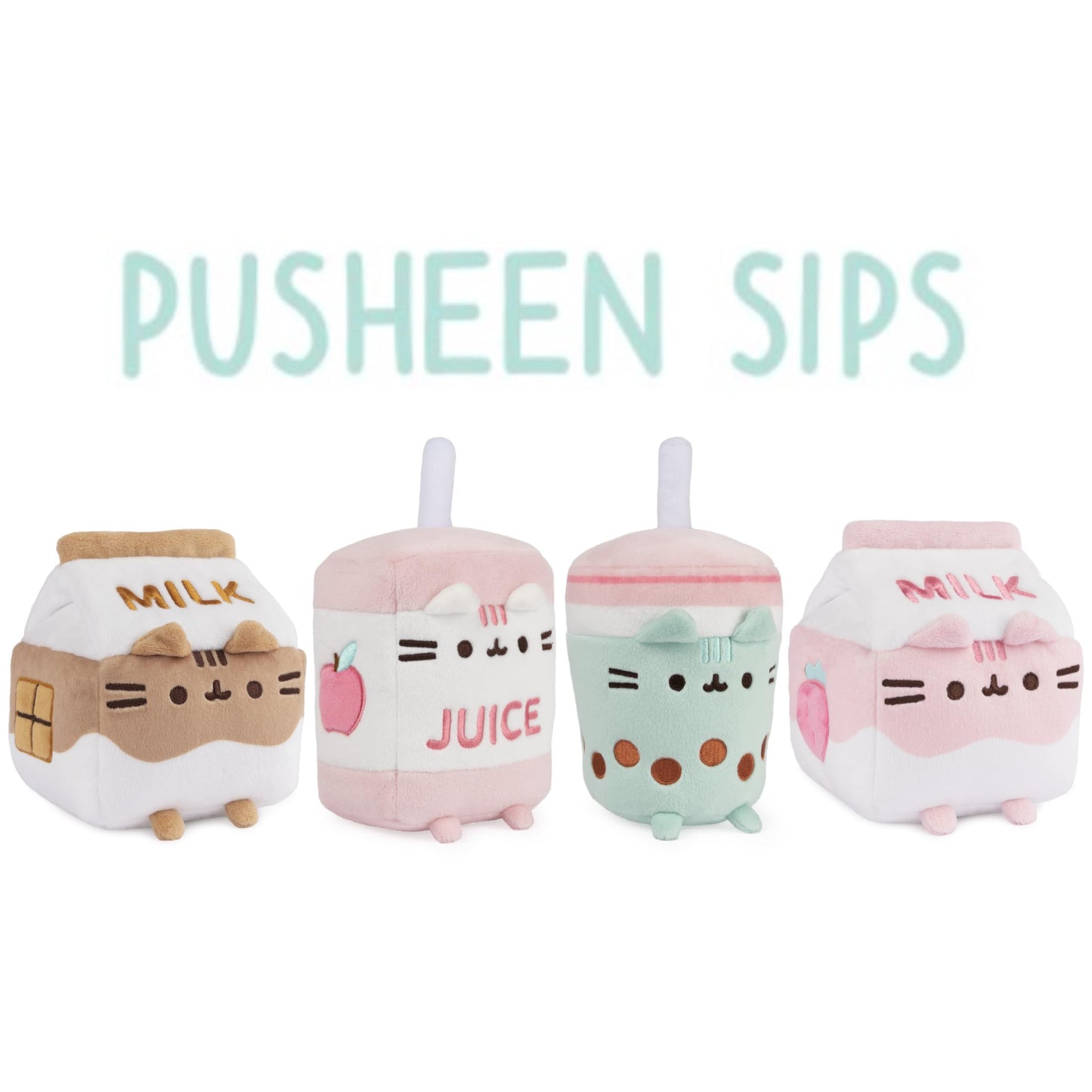 GUND Pusheen Boba Tea Cup Plush 6-Inch Mint Green Sips