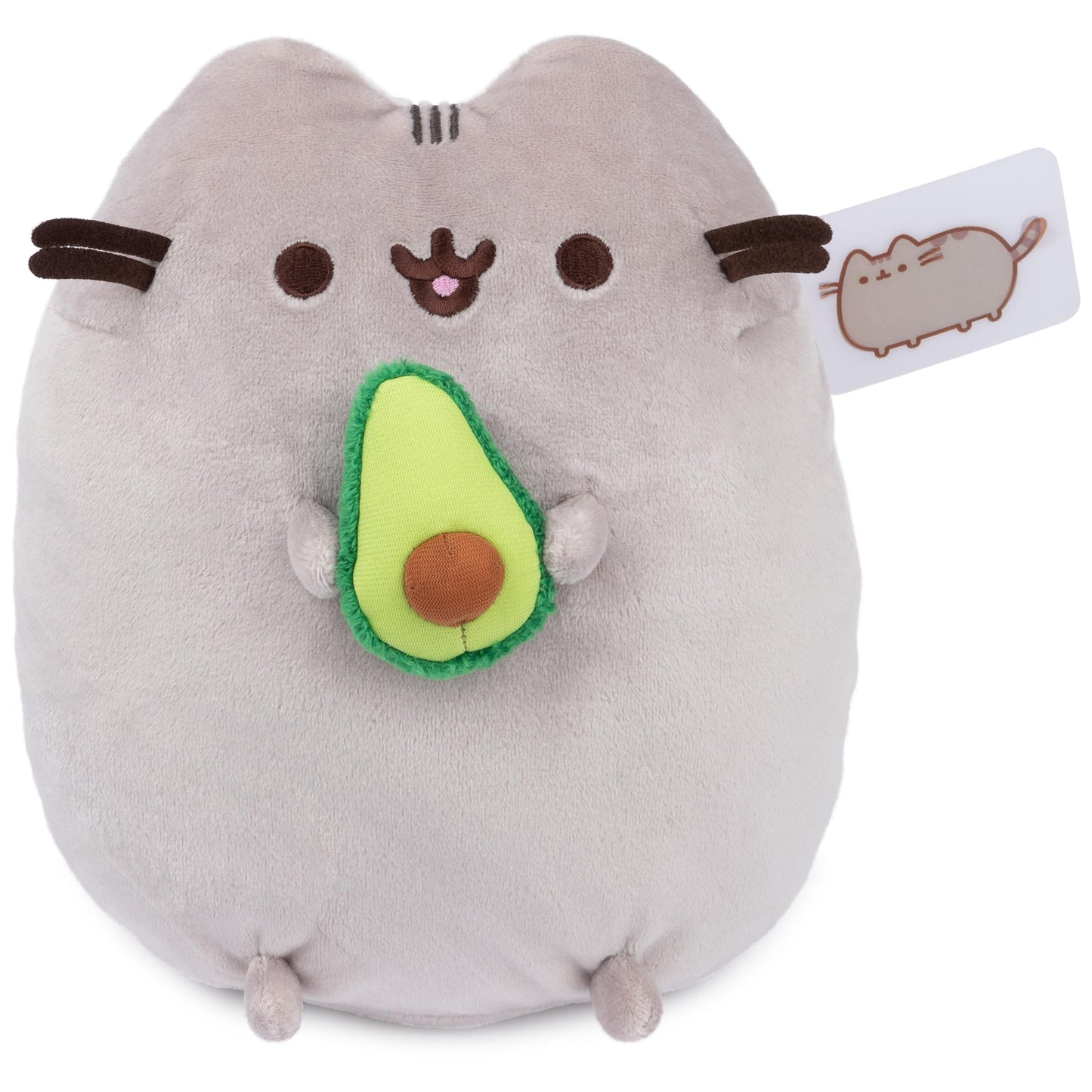 GUND Pusheen Snackable Avocado Plush - 9.5-Inch Gray Cat Stuffed Animal