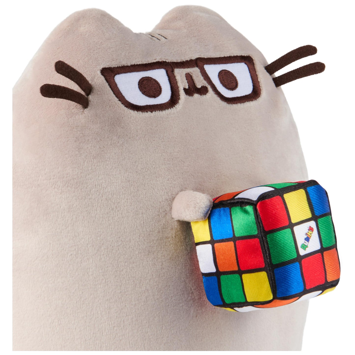 GUND Pusheen with Rubik's Cube Plush - 9.5-Inch, Glasses Edition - Ages 8+