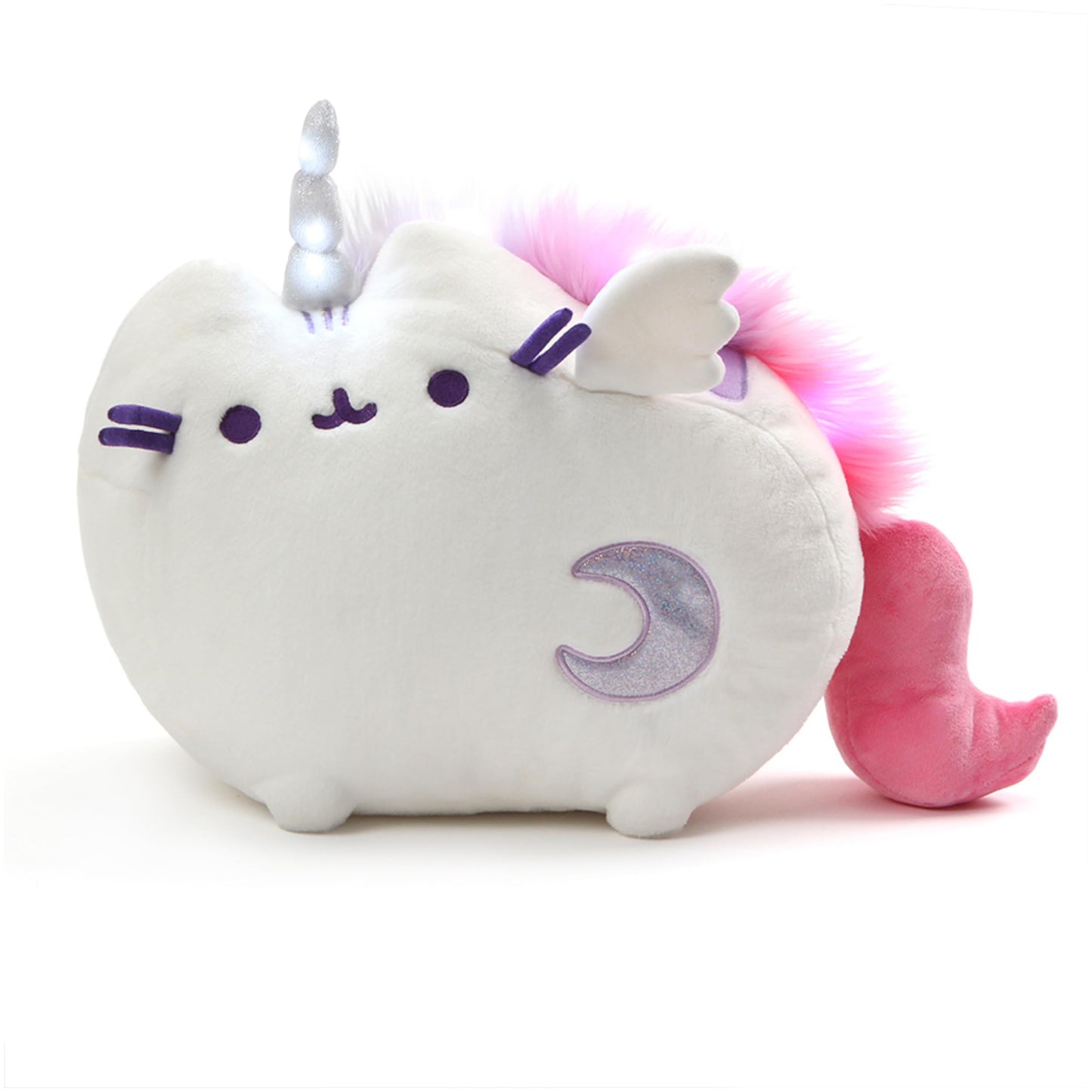 GUND Pusheen Super Pusheenicorn Plush 17-inch White with Glowing Horn and Touch Lights